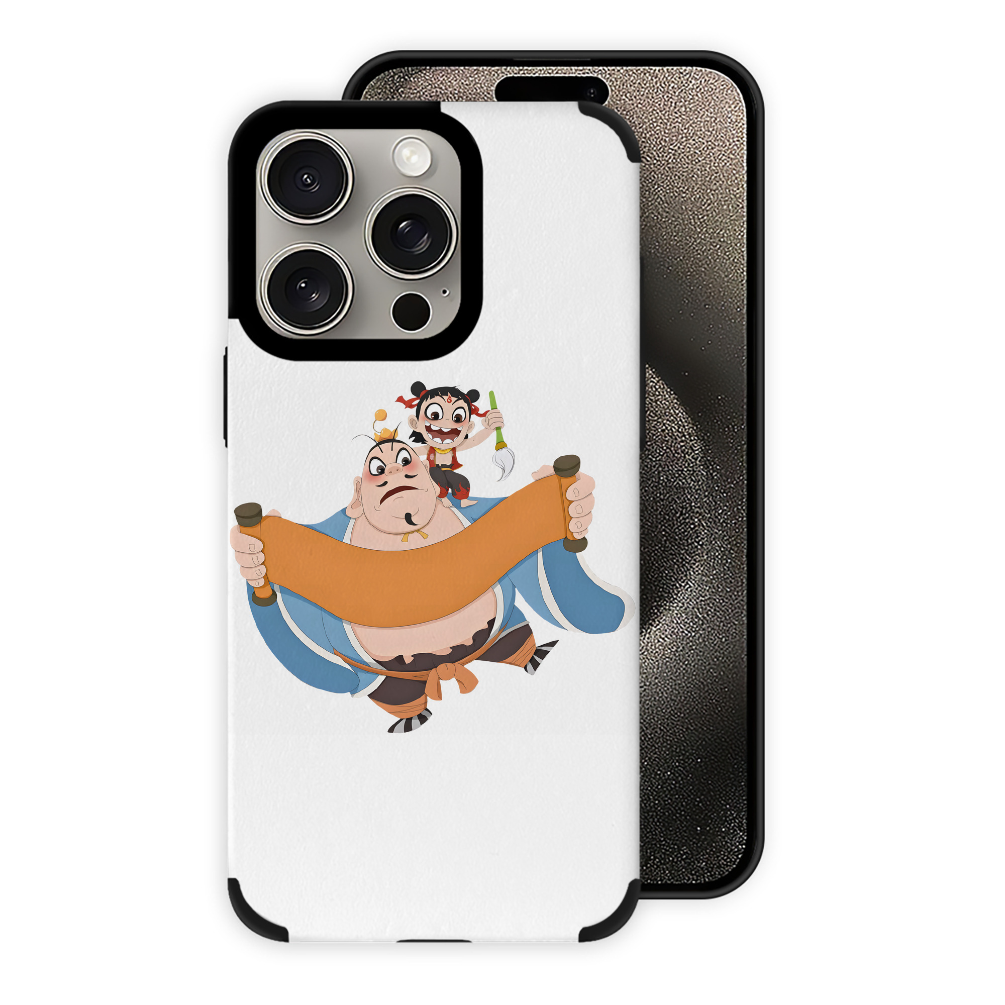 （画像用） Ne Zha 2 ナタ 魔童の大暴れ 【iPhone15ProMax対応】 PUレザー スマホケース 耐衝撃＆黄変防止