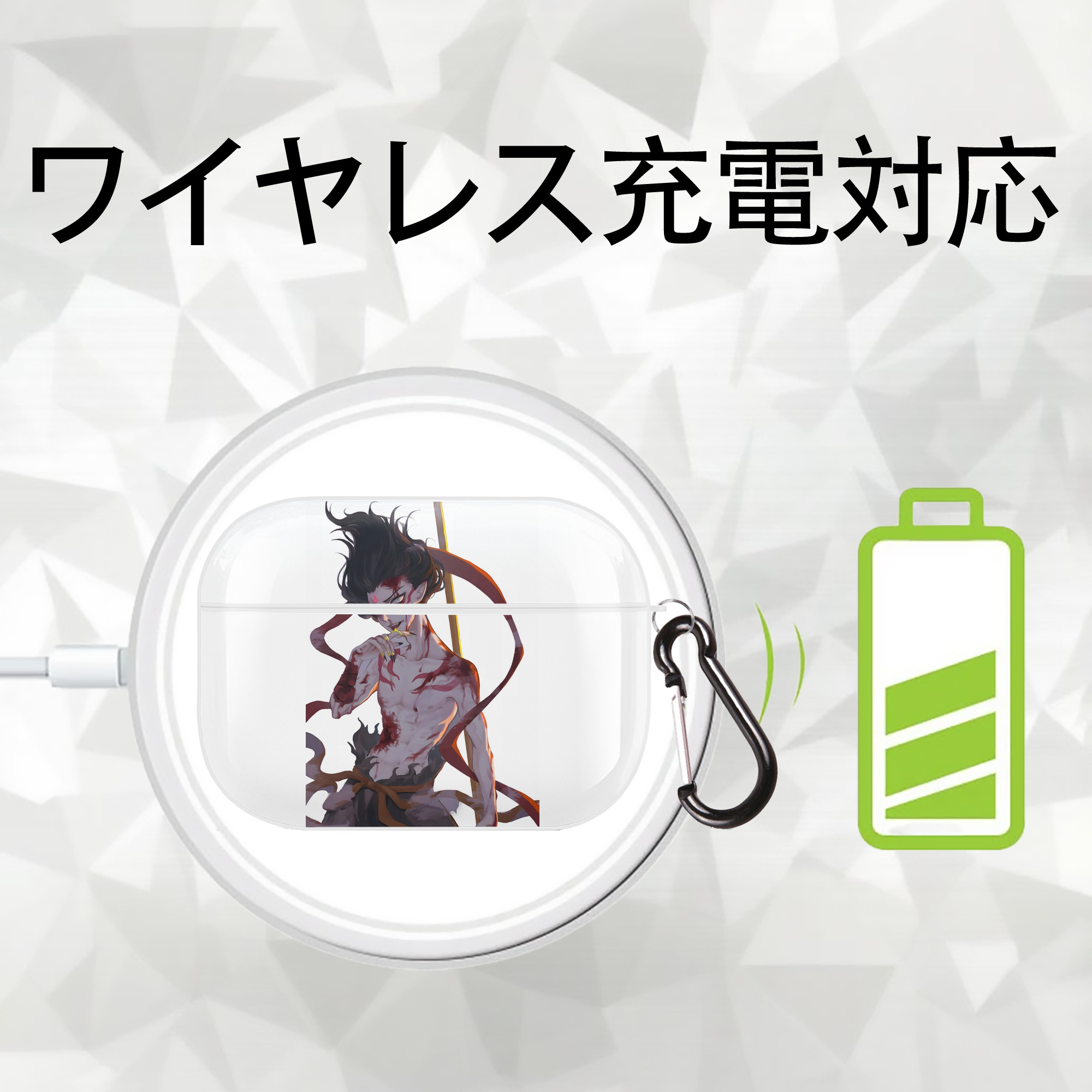 Ne Zha 2 ナタ 魔童の大暴れ 【AirPods Pro用】ハードシェル保護ケース 耐衝撃・防指紋・カラビナ付き商品仕様