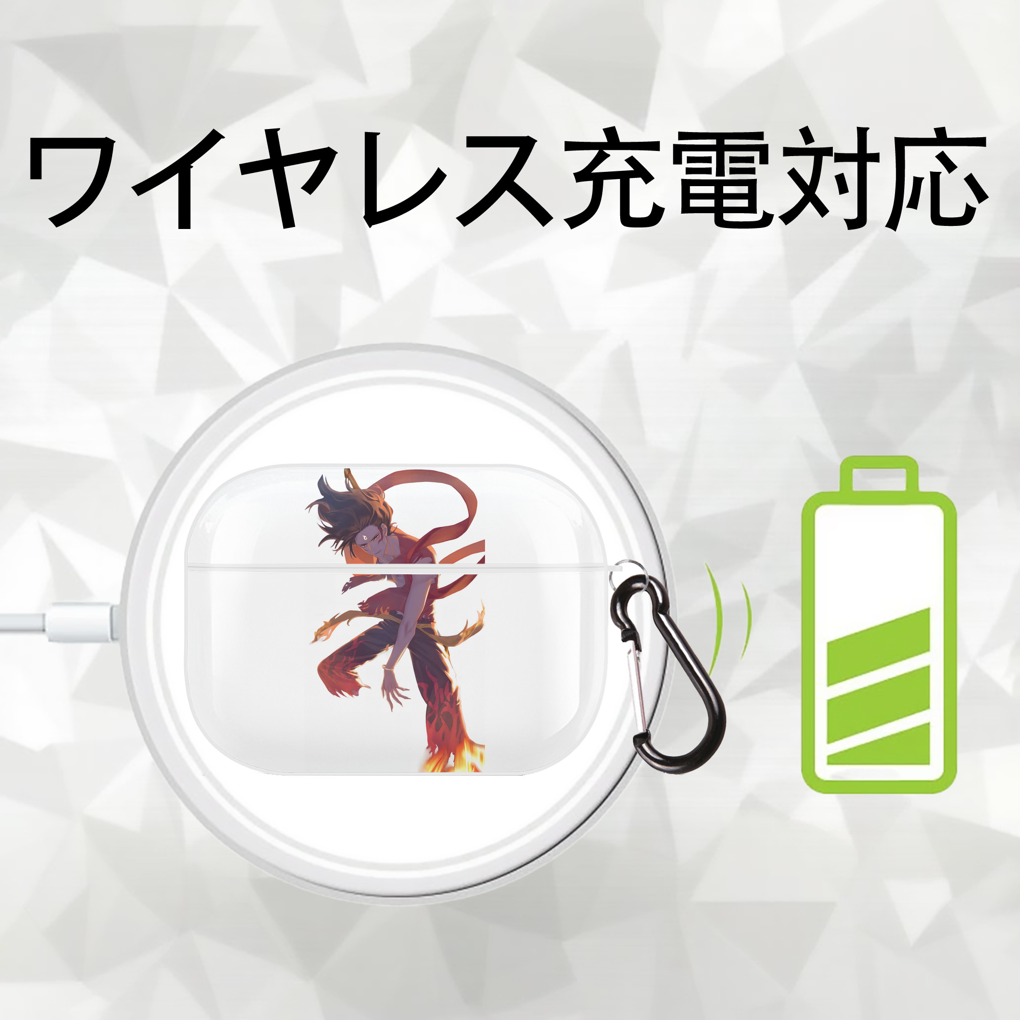 Ne Zha 2 ナタ 魔童の大暴れ 【AirPods Pro用】ハードシェル保護ケース 耐衝撃・防指紋・カラビナ付き商品仕様