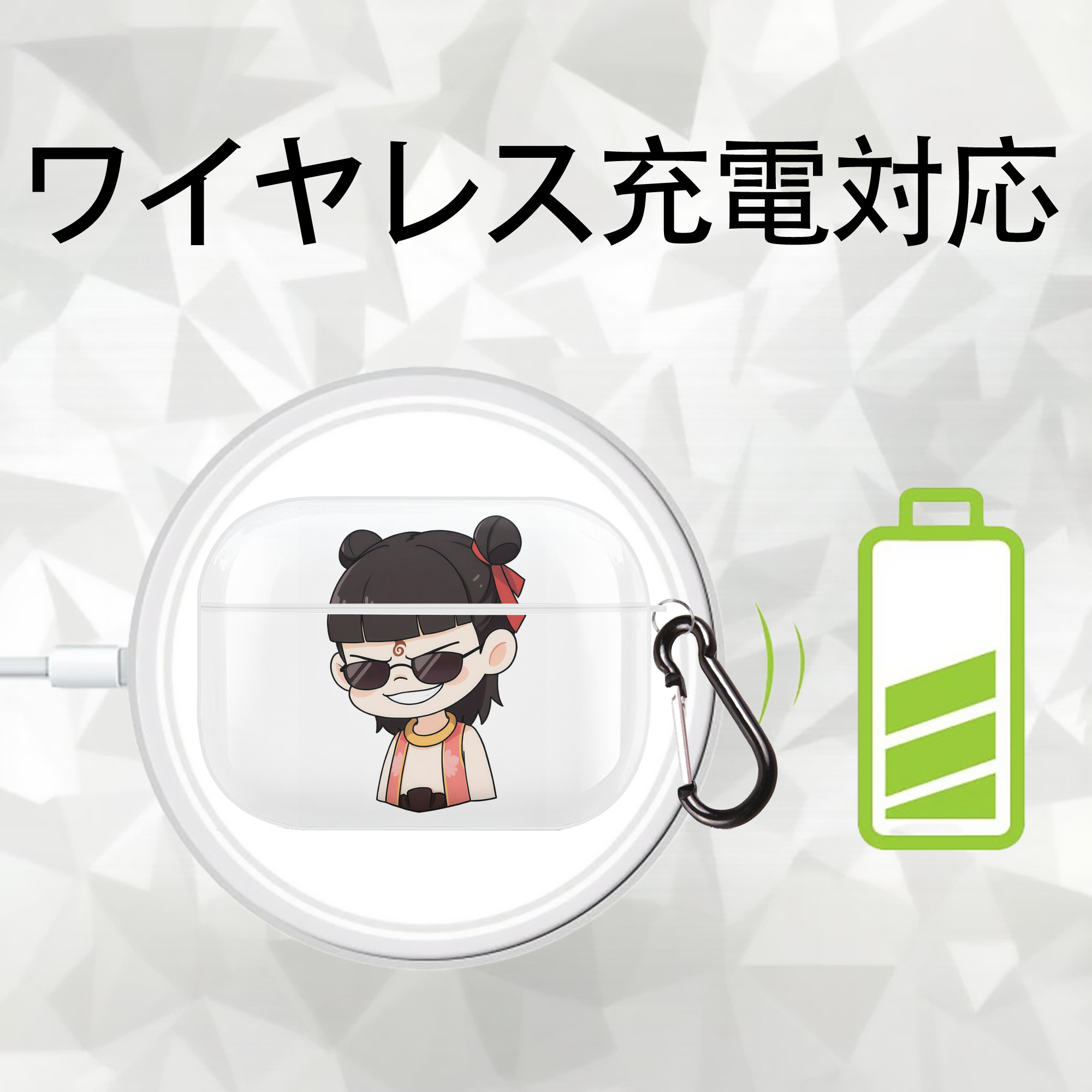 Ne Zha 2 ナタ 魔童の大暴れ 【AirPods Pro用】ハードシェル保護ケース 耐衝撃・防指紋・カラビナ付き商品仕様