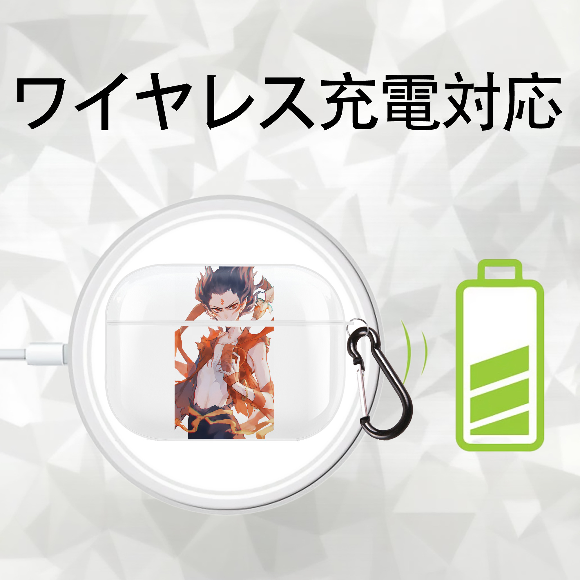 Ne Zha 2 ナタ 魔童の大暴れ 【AirPods Pro用】ハードシェル保護ケース 耐衝撃・防指紋・カラビナ付き商品仕様