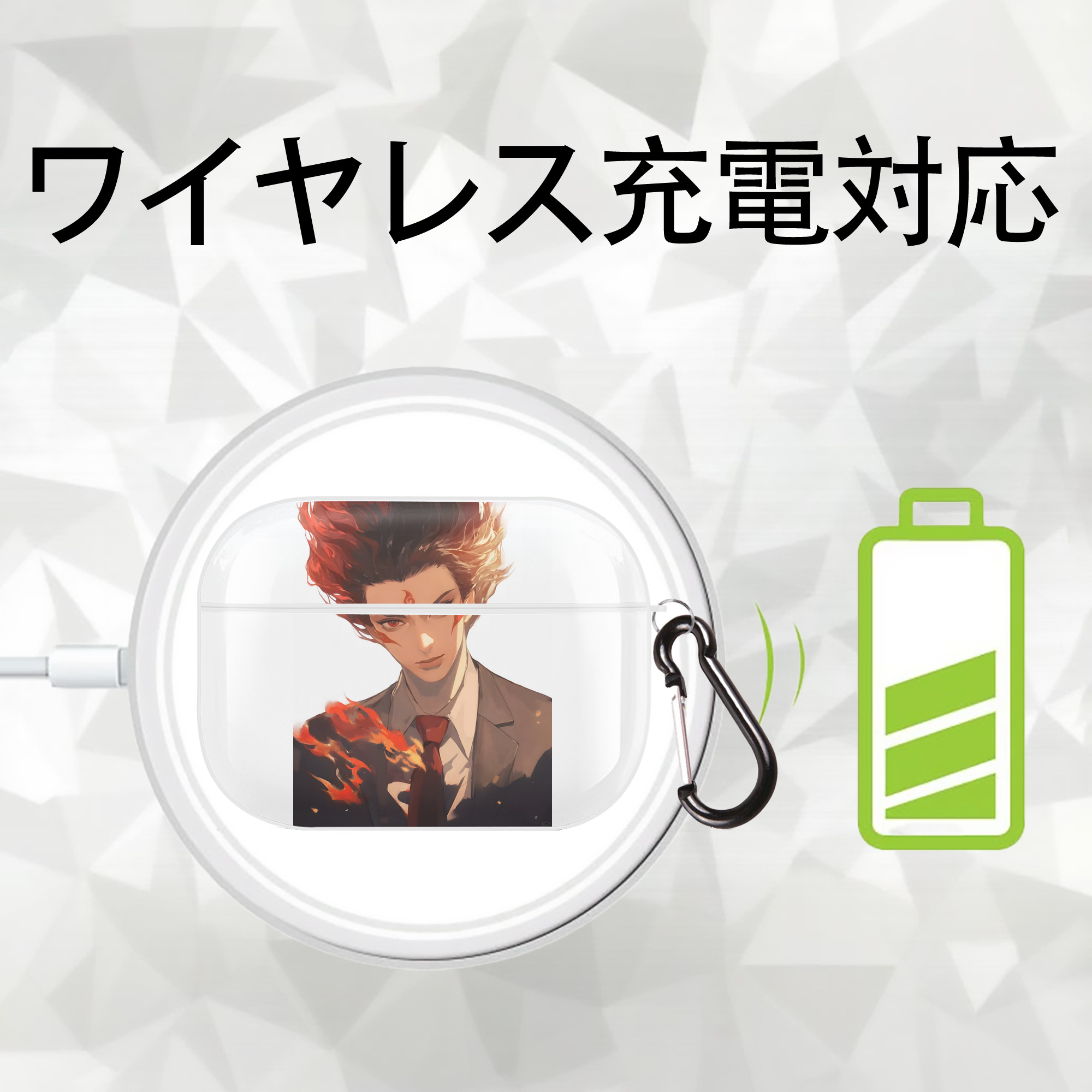 Ne Zha 2 ナタ 魔童の大暴れ 【AirPods Pro用】ハードシェル保護ケース 耐衝撃・防指紋・カラビナ付き商品仕様