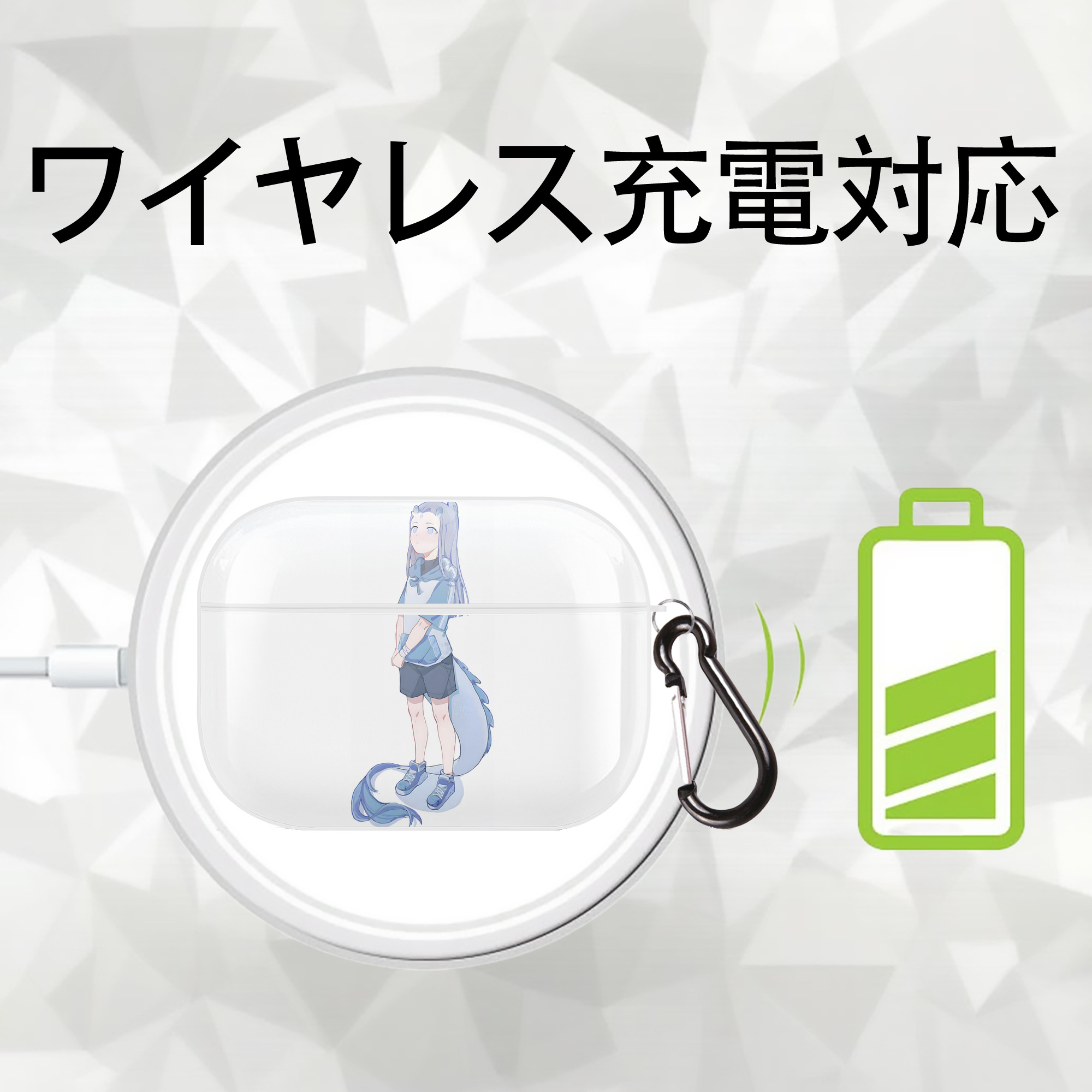 Ne Zha 2 ナタ 魔童の大暴れ 【AirPods Pro用】ハードシェル保護ケース 耐衝撃・防指紋・カラビナ付き商品仕様