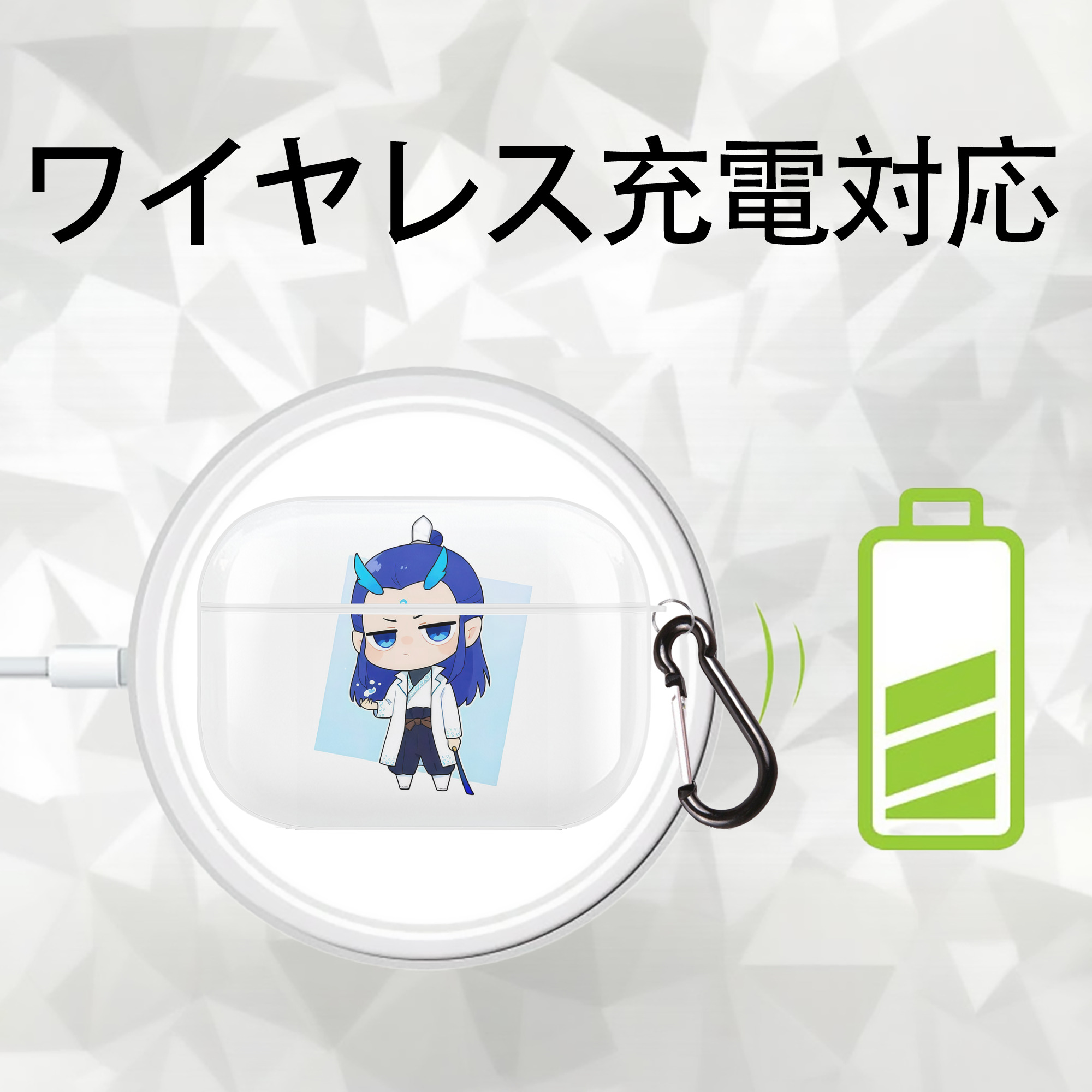Ne Zha 2 ナタ 魔童の大暴れ 【AirPods Pro用】ハードシェル保護ケース 耐衝撃・防指紋・カラビナ付き商品仕様