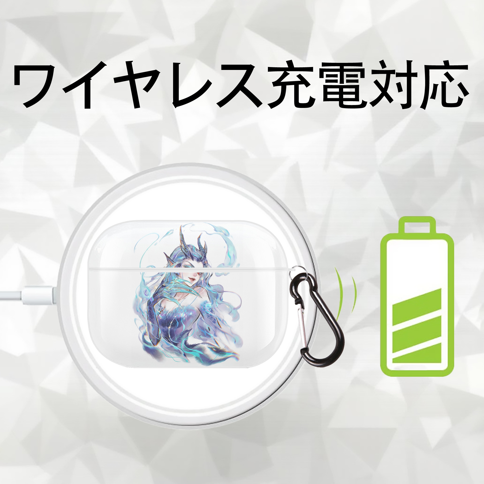 Ne Zha 2 ナタ 魔童の大暴れ 【AirPods Pro用】ハードシェル保護ケース 耐衝撃・防指紋・カラビナ付き商品仕様