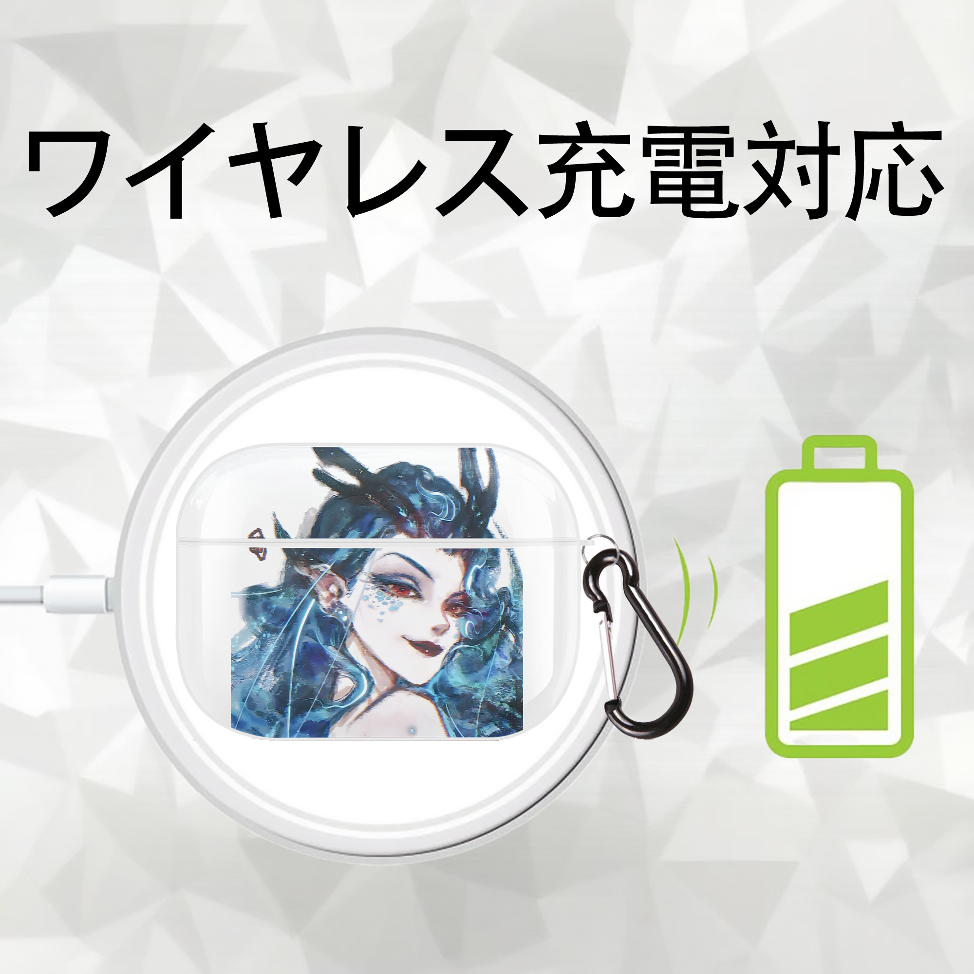 Ne Zha 2 ナタ 魔童の大暴れ 【AirPods Pro用】ハードシェル保護ケース 耐衝撃・防指紋・カラビナ付き商品仕様