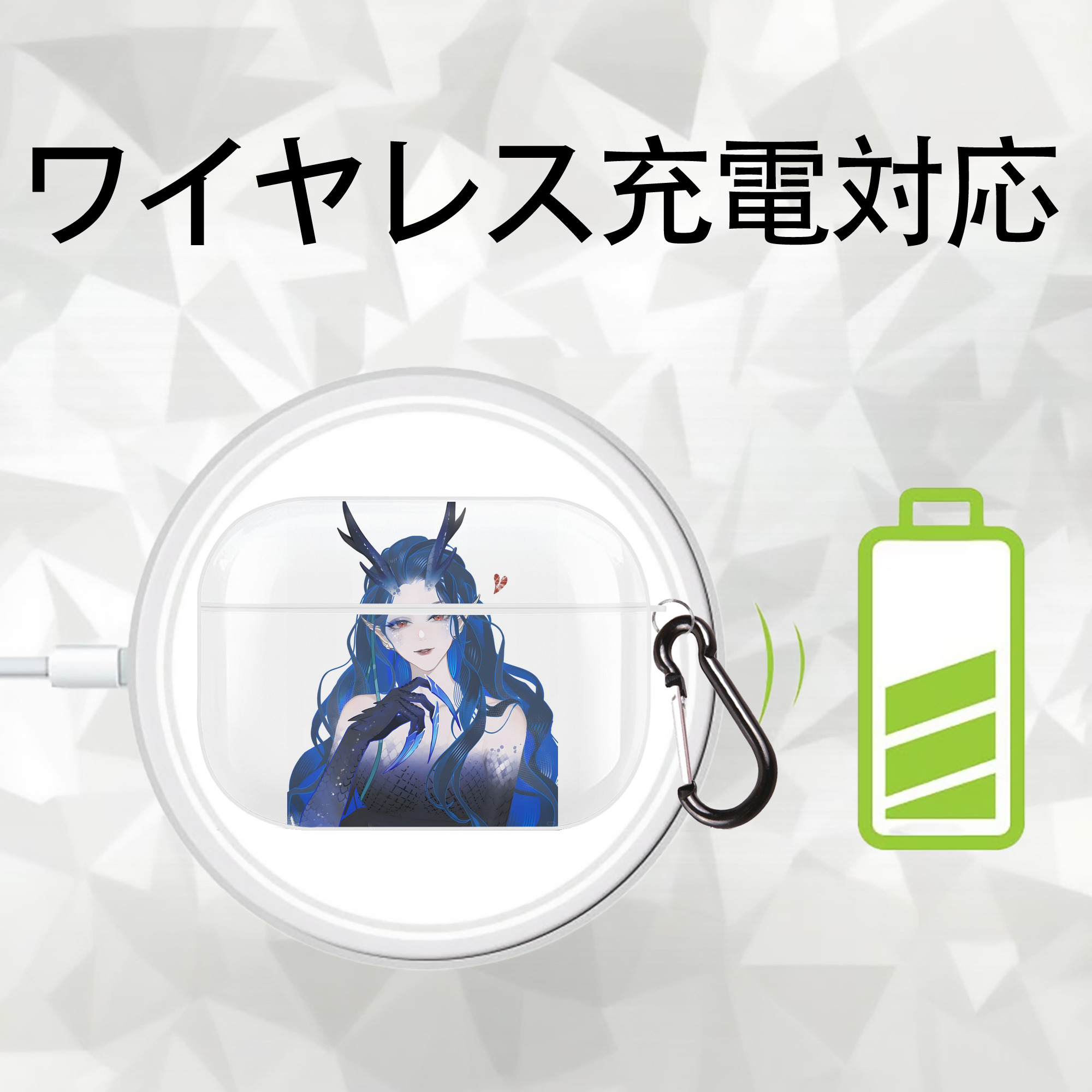 Ne Zha 2 ナタ 魔童の大暴れ 【AirPods Pro用】ハードシェル保護ケース 耐衝撃・防指紋・カラビナ付き商品仕様