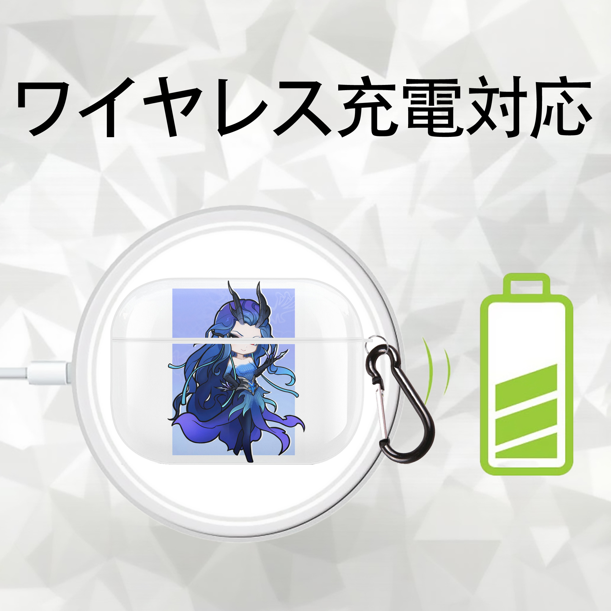 Ne Zha 2 ナタ 魔童の大暴れ 【AirPods Pro用】ハードシェル保護ケース 耐衝撃・防指紋・カラビナ付き商品仕様
