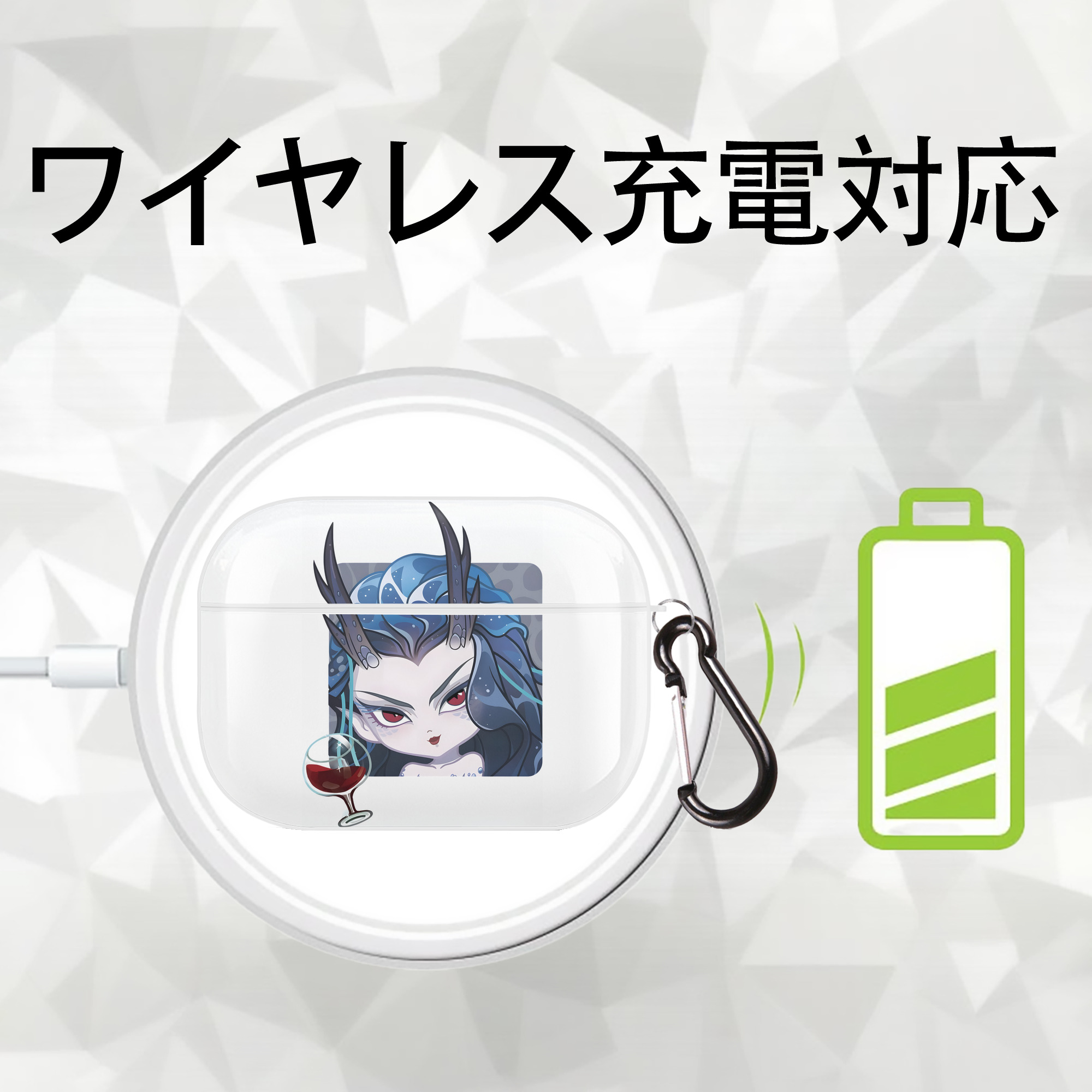 Ne Zha 2 ナタ 魔童の大暴れ 【AirPods Pro用】ハードシェル保護ケース 耐衝撃・防指紋・カラビナ付き商品仕様