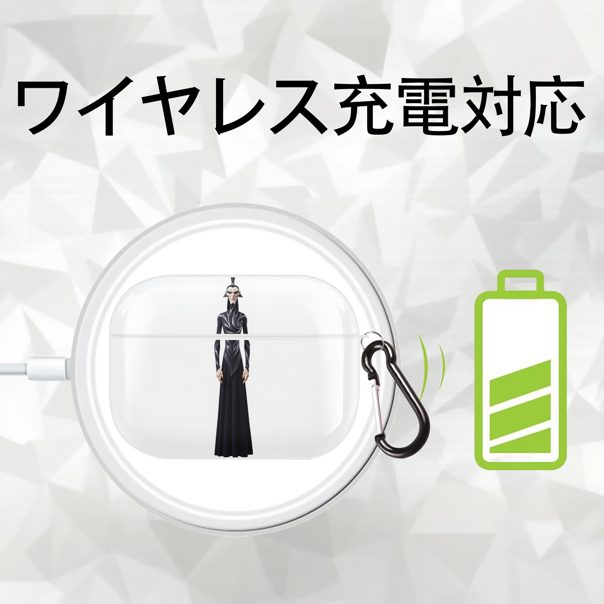 Ne Zha 2 ナタ 魔童の大暴れ 【AirPods Pro用】ハードシェル保護ケース 耐衝撃・防指紋・カラビナ付き商品仕様
