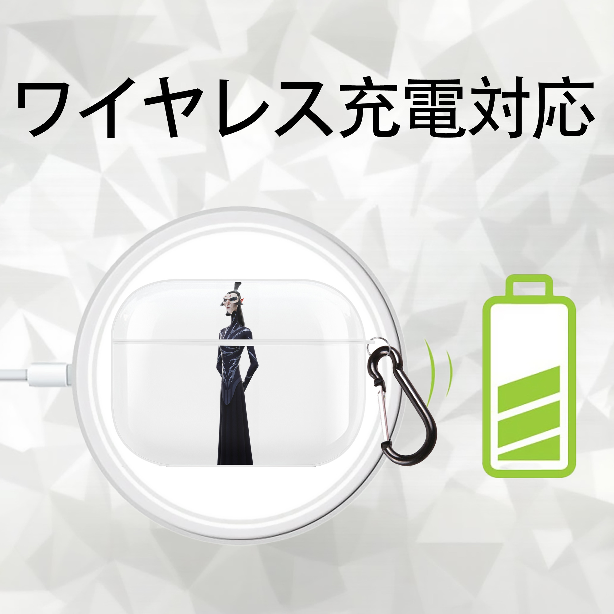 Ne Zha 2 ナタ 魔童の大暴れ 【AirPods Pro用】ハードシェル保護ケース 耐衝撃・防指紋・カラビナ付き商品仕様