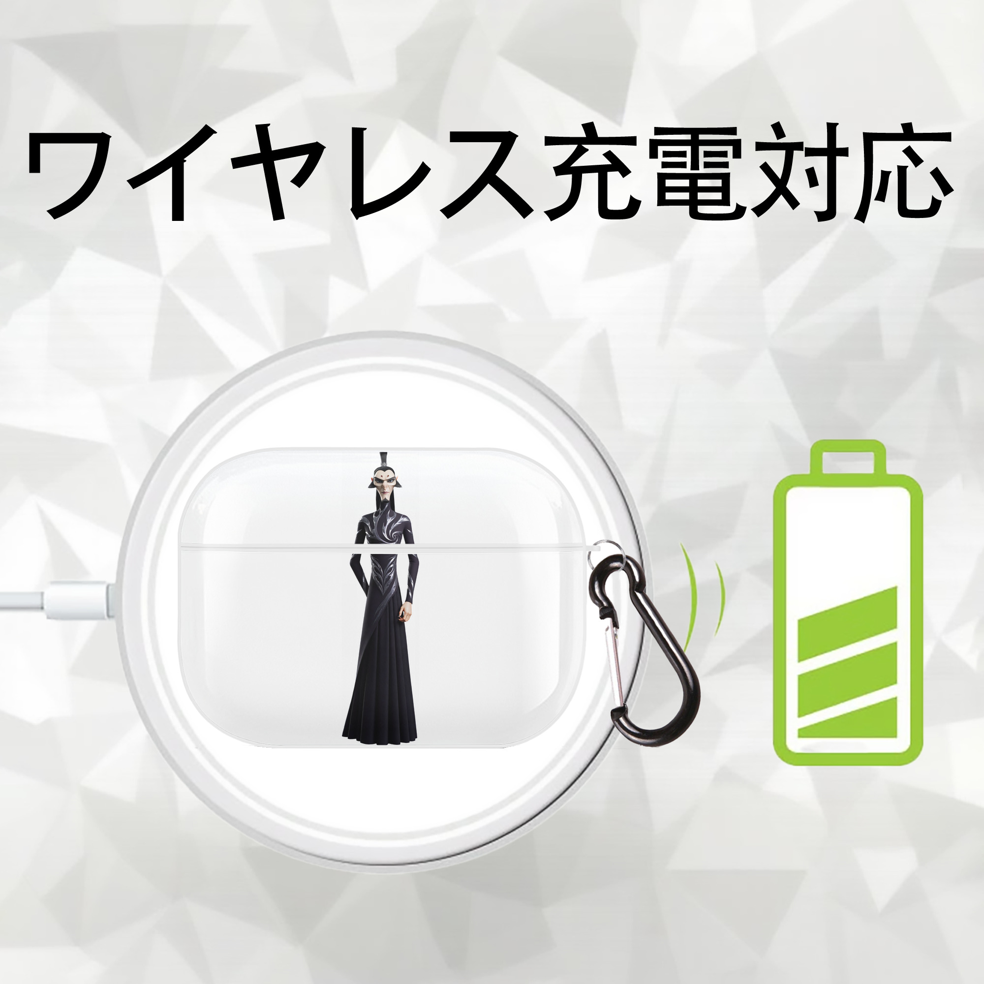 Ne Zha 2 ナタ 魔童の大暴れ 【AirPods Pro用】ハードシェル保護ケース 耐衝撃・防指紋・カラビナ付き商品仕様