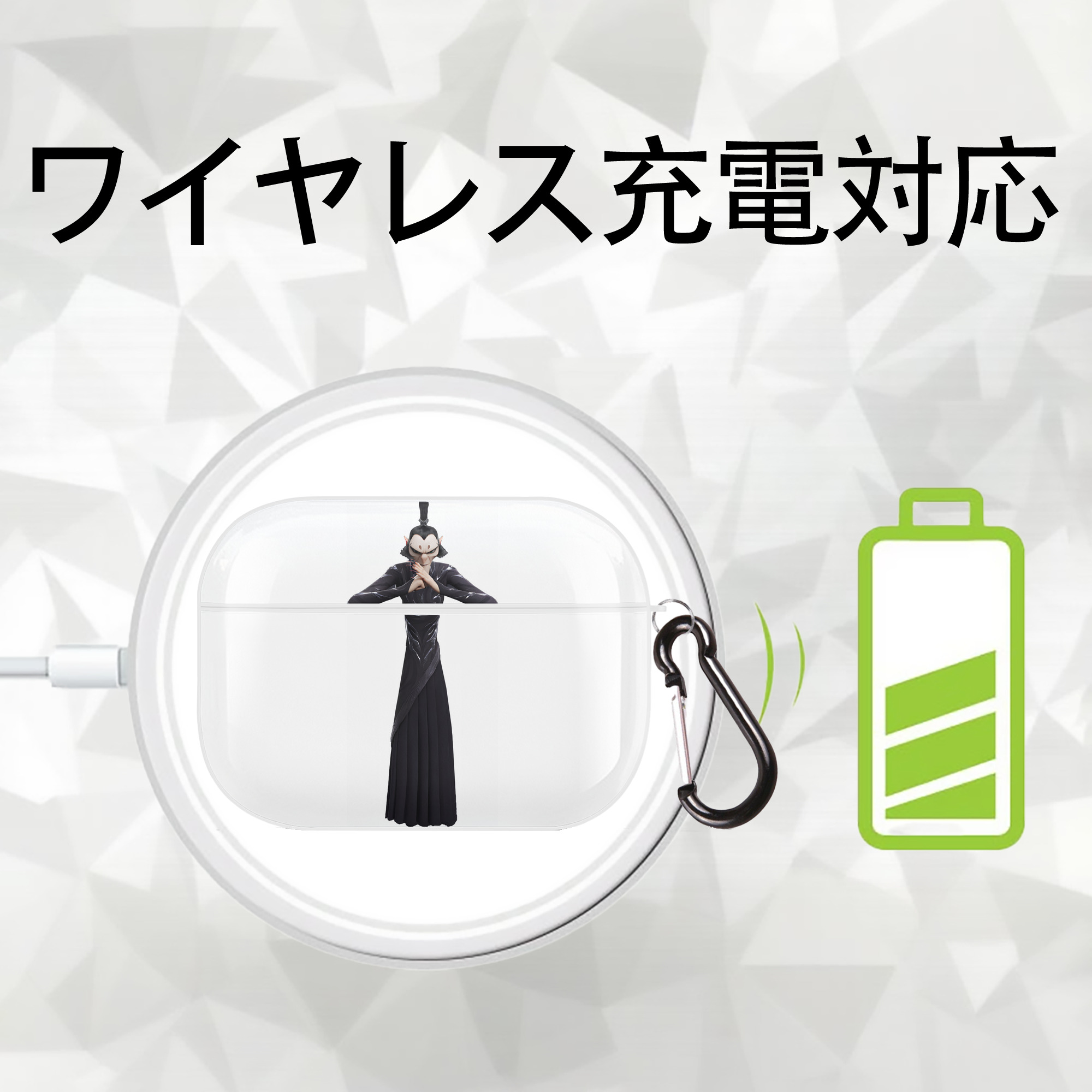 Ne Zha 2 ナタ 魔童の大暴れ 【AirPods Pro用】ハードシェル保護ケース 耐衝撃・防指紋・カラビナ付き商品仕様