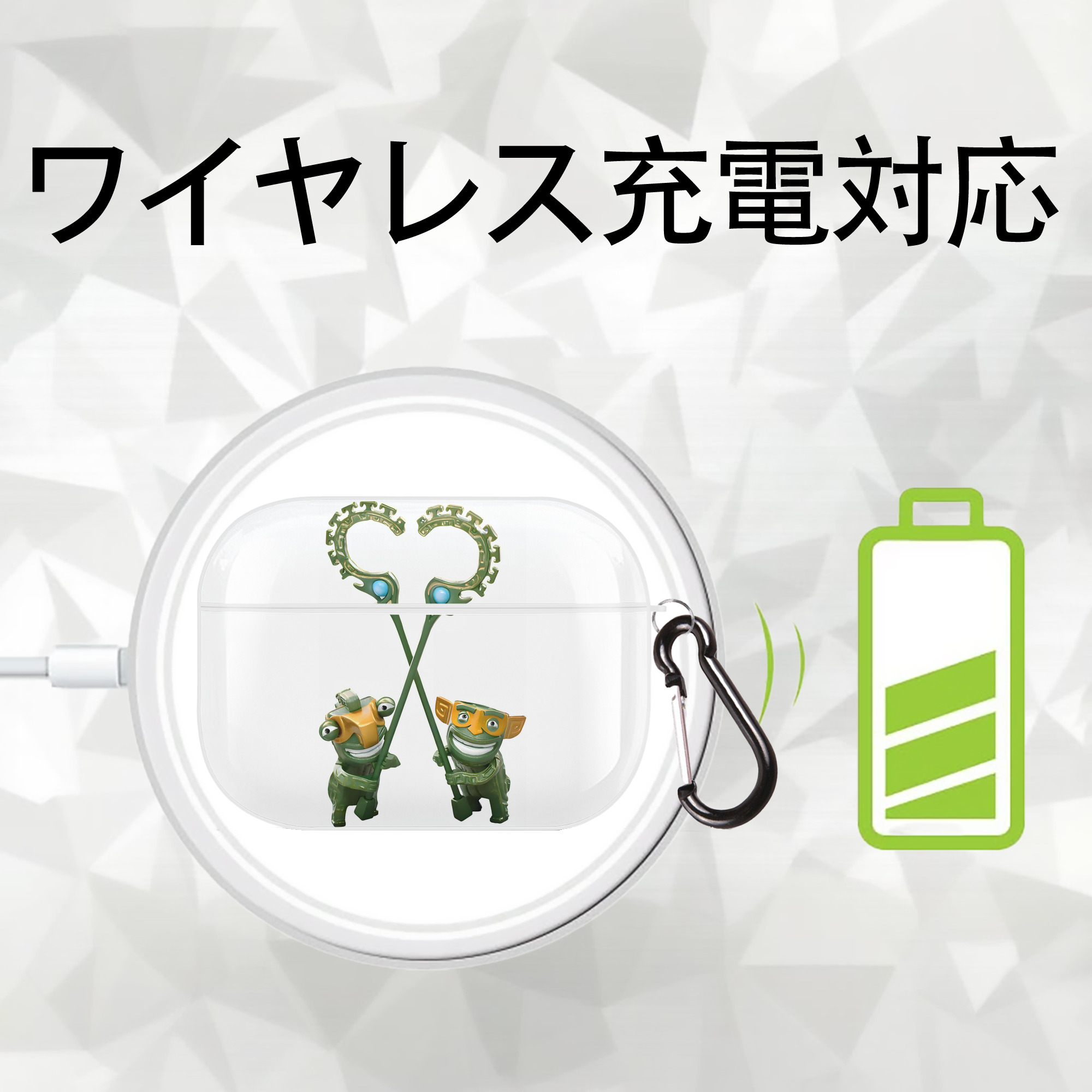 Ne Zha 2 ナタ 魔童の大暴れ 【AirPods Pro用】ハードシェル保護ケース 耐衝撃・防指紋・カラビナ付き商品仕様