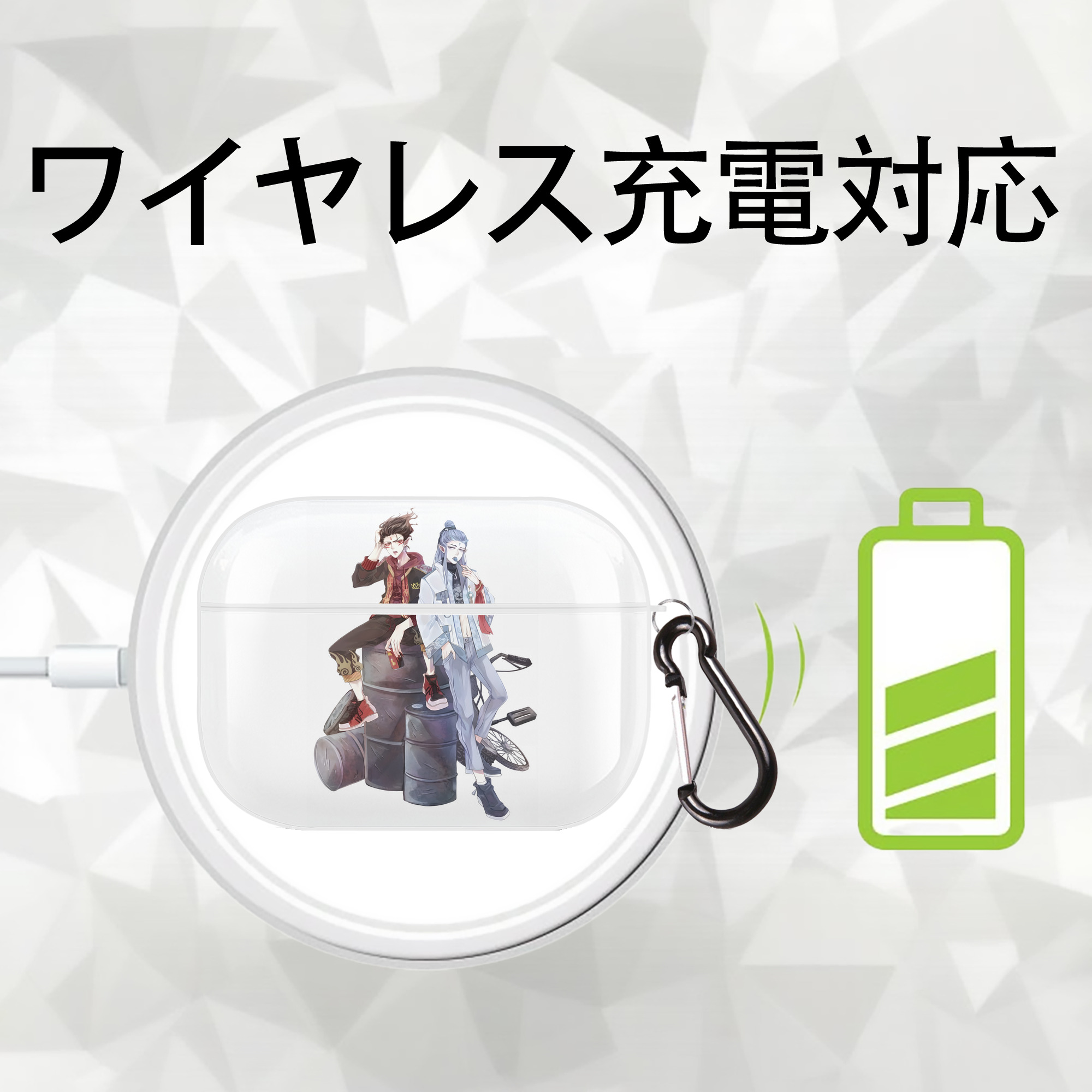 Ne Zha 2 ナタ 魔童の大暴れ 【AirPods Pro用】ハードシェル保護ケース 耐衝撃・防指紋・カラビナ付き商品仕様