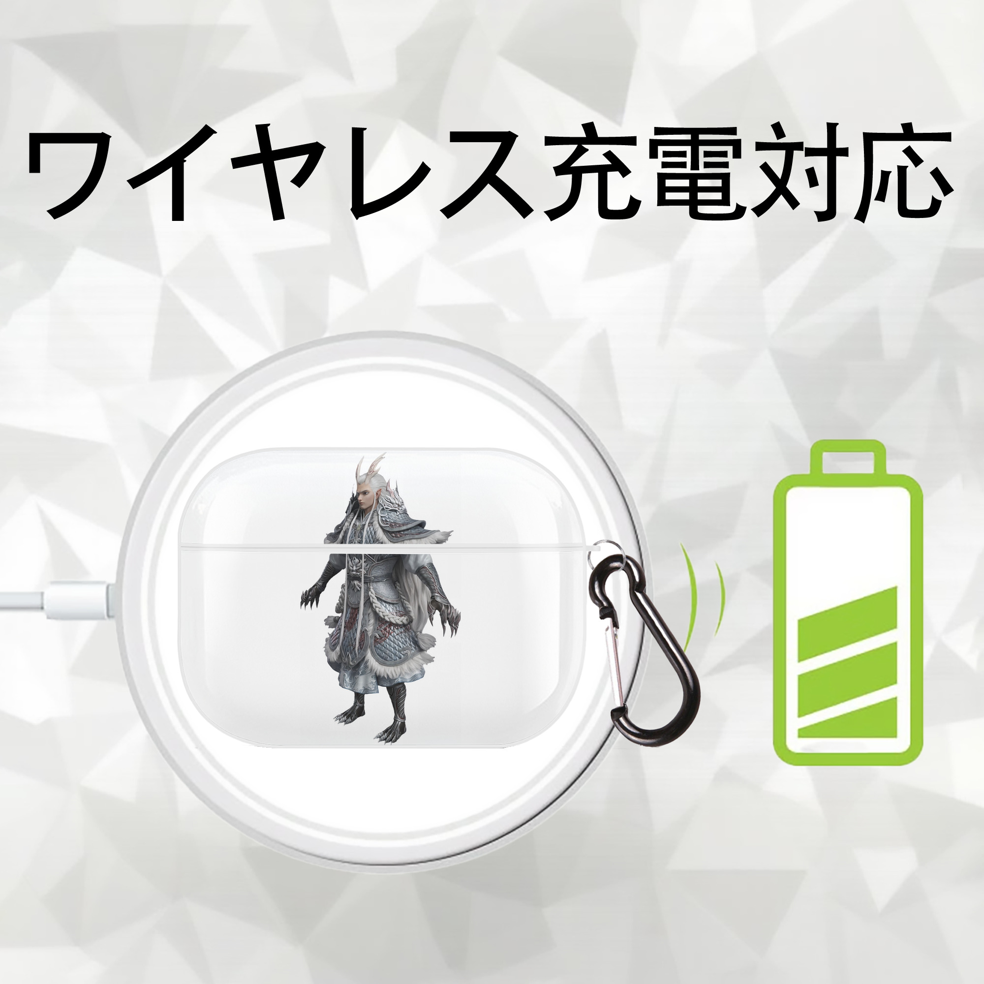 Ne Zha 2 ナタ 魔童の大暴れ 【AirPods Pro用】ハードシェル保護ケース 耐衝撃・防指紋・カラビナ付き商品仕様