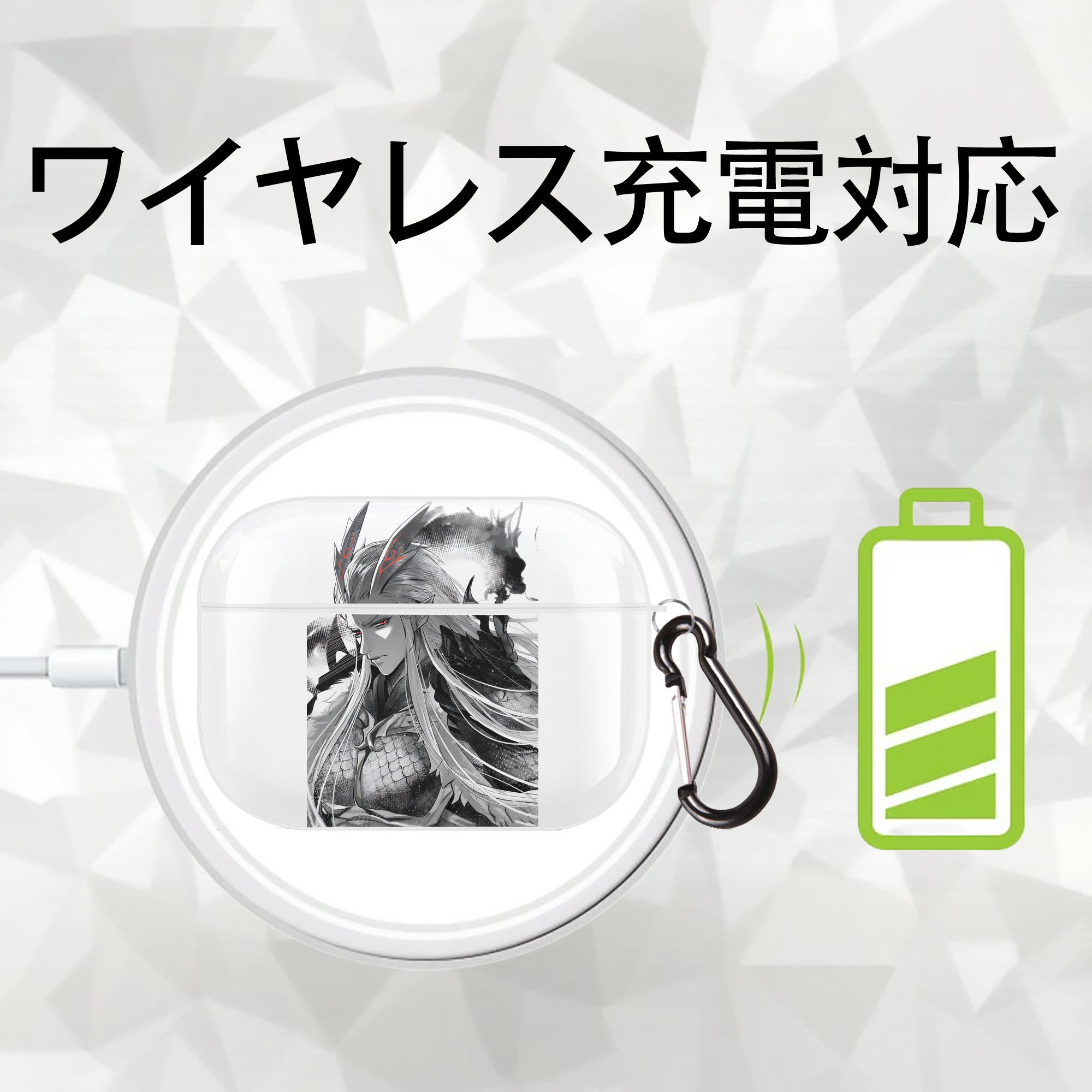 Ne Zha 2 ナタ 魔童の大暴れ 【AirPods Pro用】ハードシェル保護ケース 耐衝撃・防指紋・カラビナ付き商品仕様