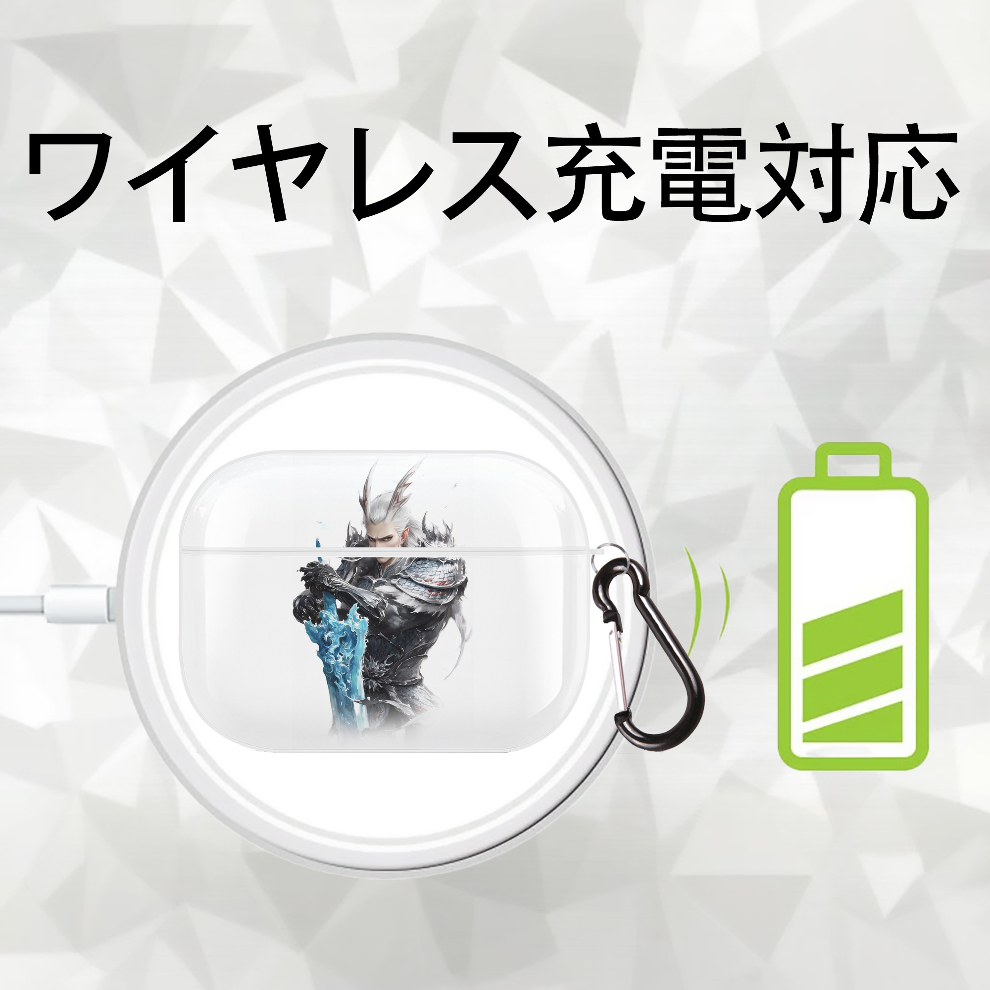 Ne Zha 2 ナタ 魔童の大暴れ 【AirPods Pro用】ハードシェル保護ケース 耐衝撃・防指紋・カラビナ付き商品仕様