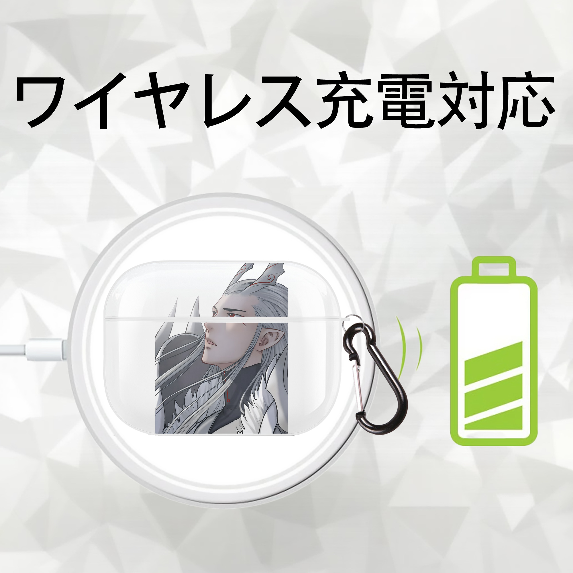 Ne Zha 2 ナタ 魔童の大暴れ 【AirPods Pro用】ハードシェル保護ケース 耐衝撃・防指紋・カラビナ付き商品仕様
