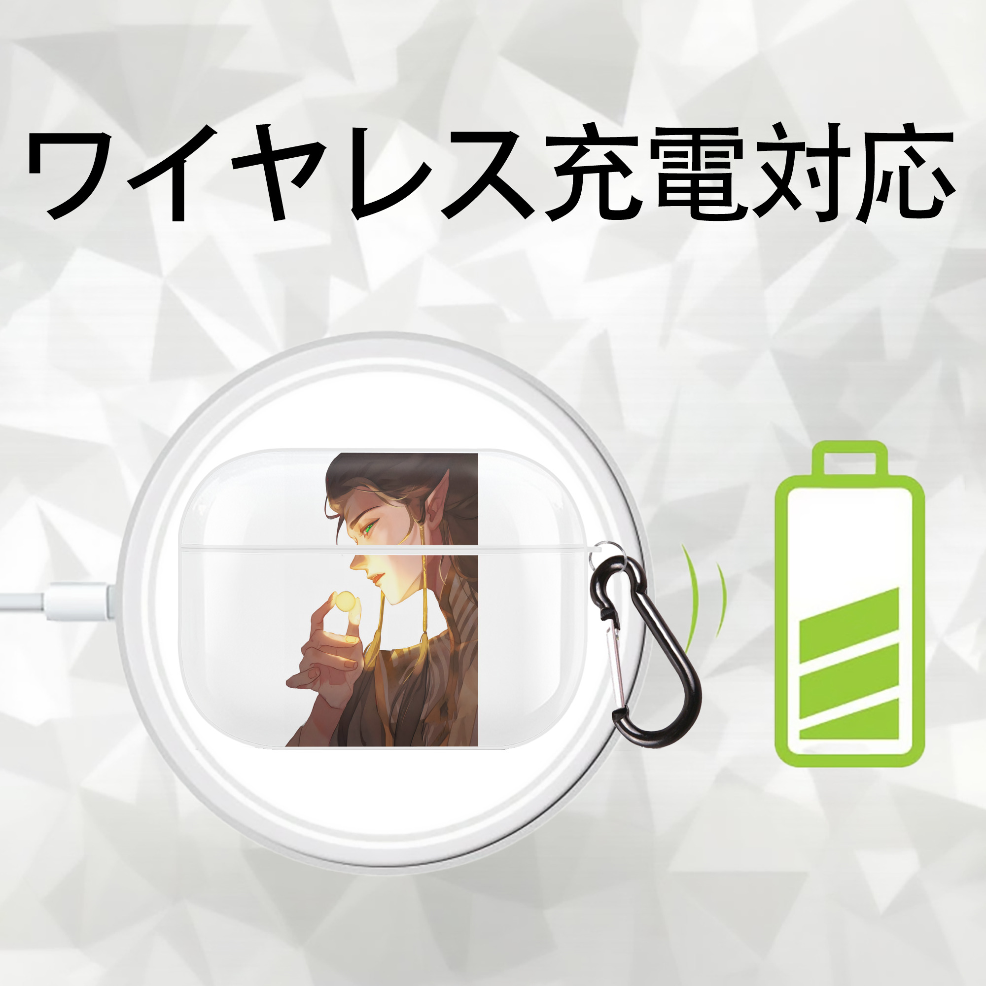 Ne Zha 2 ナタ 魔童の大暴れ 【AirPods Pro用】ハードシェル保護ケース 耐衝撃・防指紋・カラビナ付き商品仕様