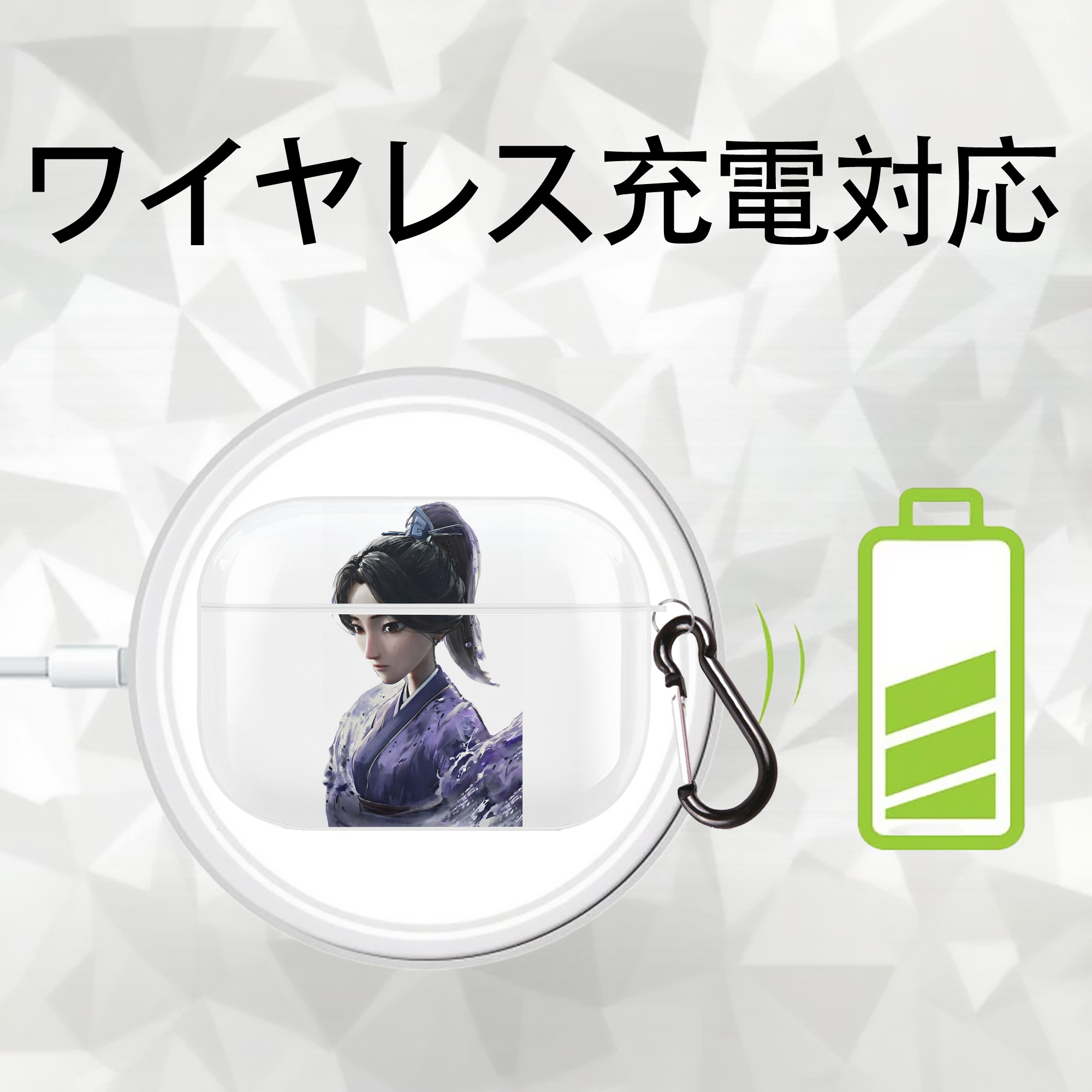 Ne Zha 2 ナタ 魔童の大暴れ 【AirPods Pro用】ハードシェル保護ケース 耐衝撃・防指紋・カラビナ付き商品仕様