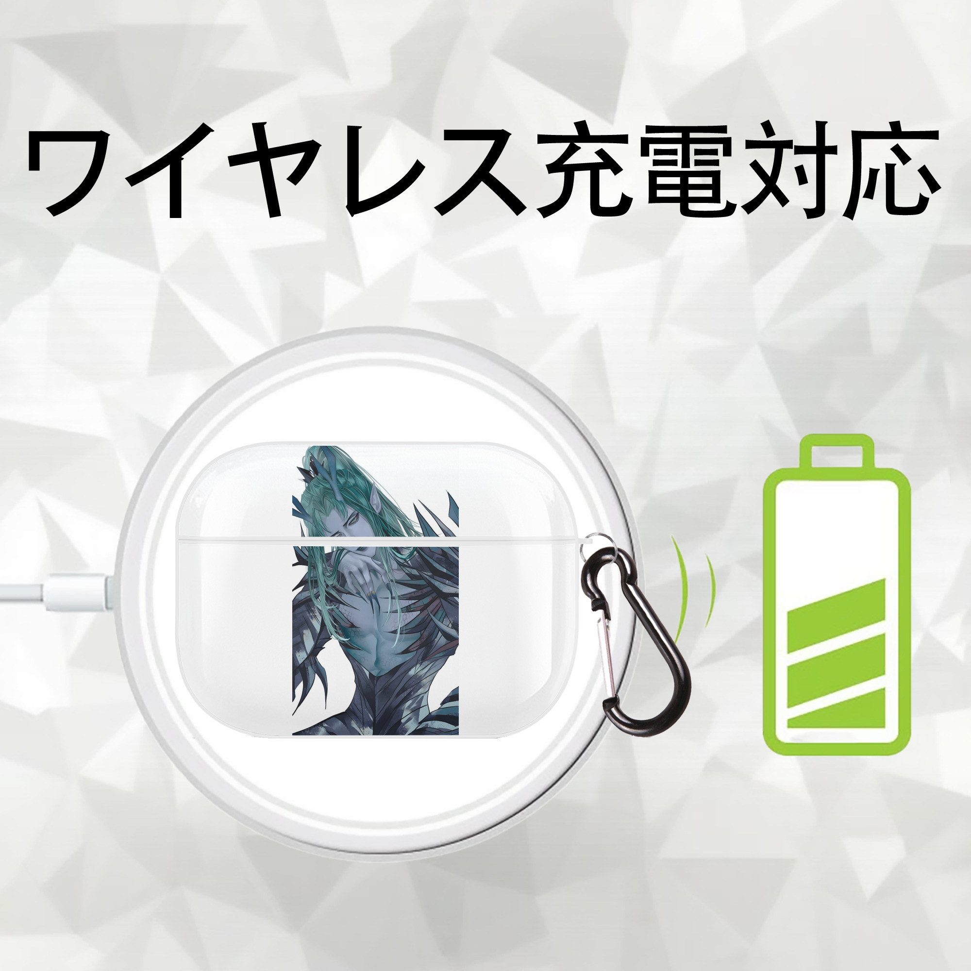 Ne Zha 2 ナタ 魔童の大暴れ 【AirPods Pro用】ハードシェル保護ケース 耐衝撃・防指紋・カラビナ付き商品仕様