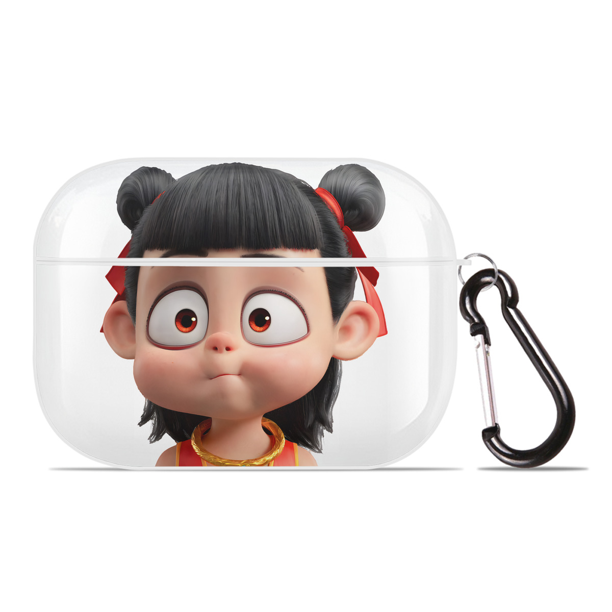 （画像用） Ne Zha 2 ナタ 魔童の大暴れ 【AirPods Pro用】ハードシェル保護ケース 耐衝撃・防指紋・カラビナ付き商品仕様