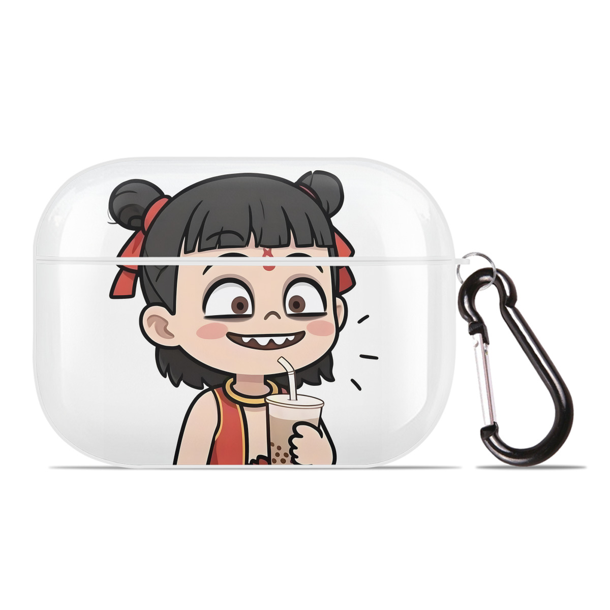 （画像用） Ne Zha 2 ナタ 魔童の大暴れ 【AirPods Pro用】ハードシェル保護ケース 耐衝撃・防指紋・カラビナ付き商品仕様
