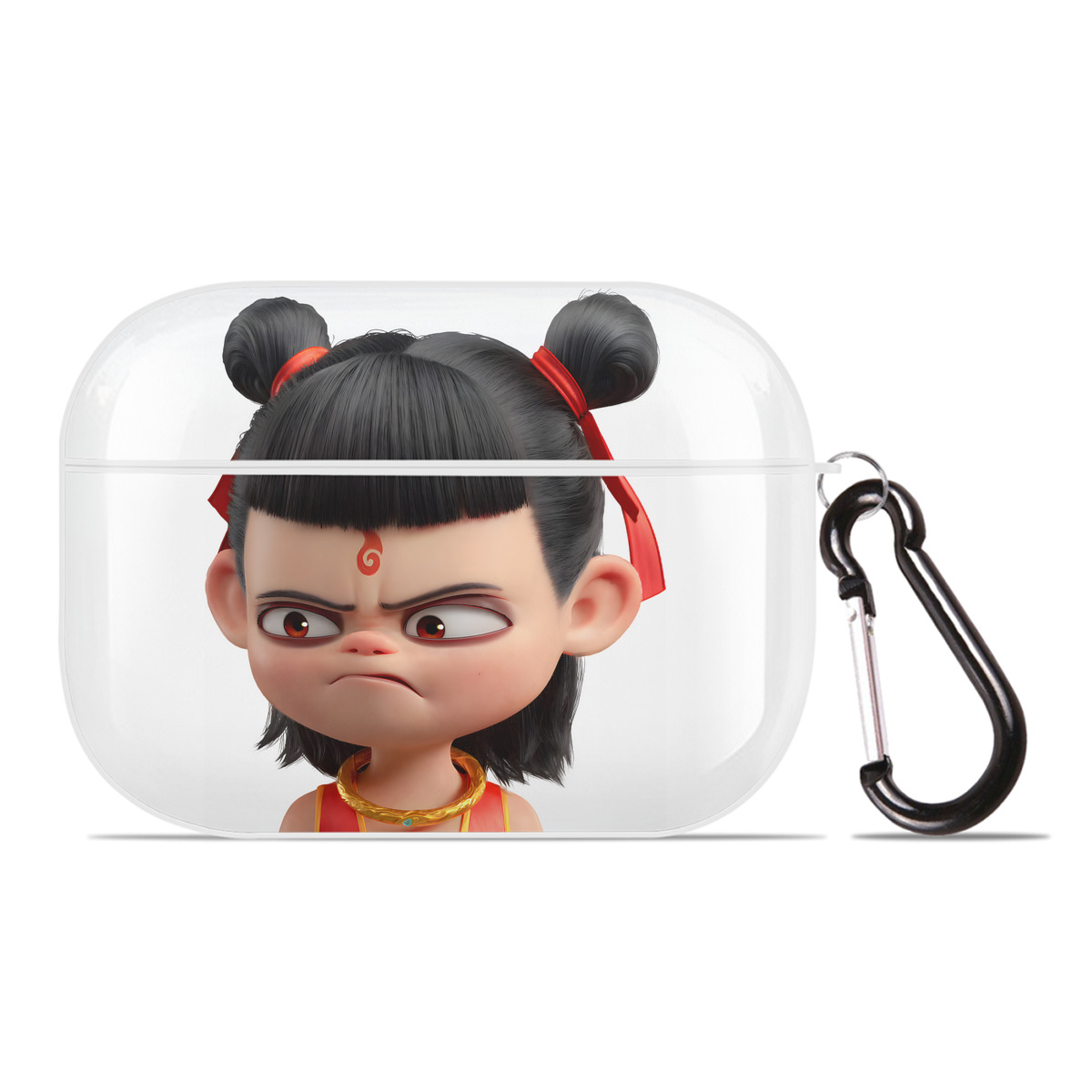 （画像用） Ne Zha 2 ナタ 魔童の大暴れ 【AirPods Pro用】ハードシェル保護ケース 耐衝撃・防指紋・カラビナ付き商品仕様