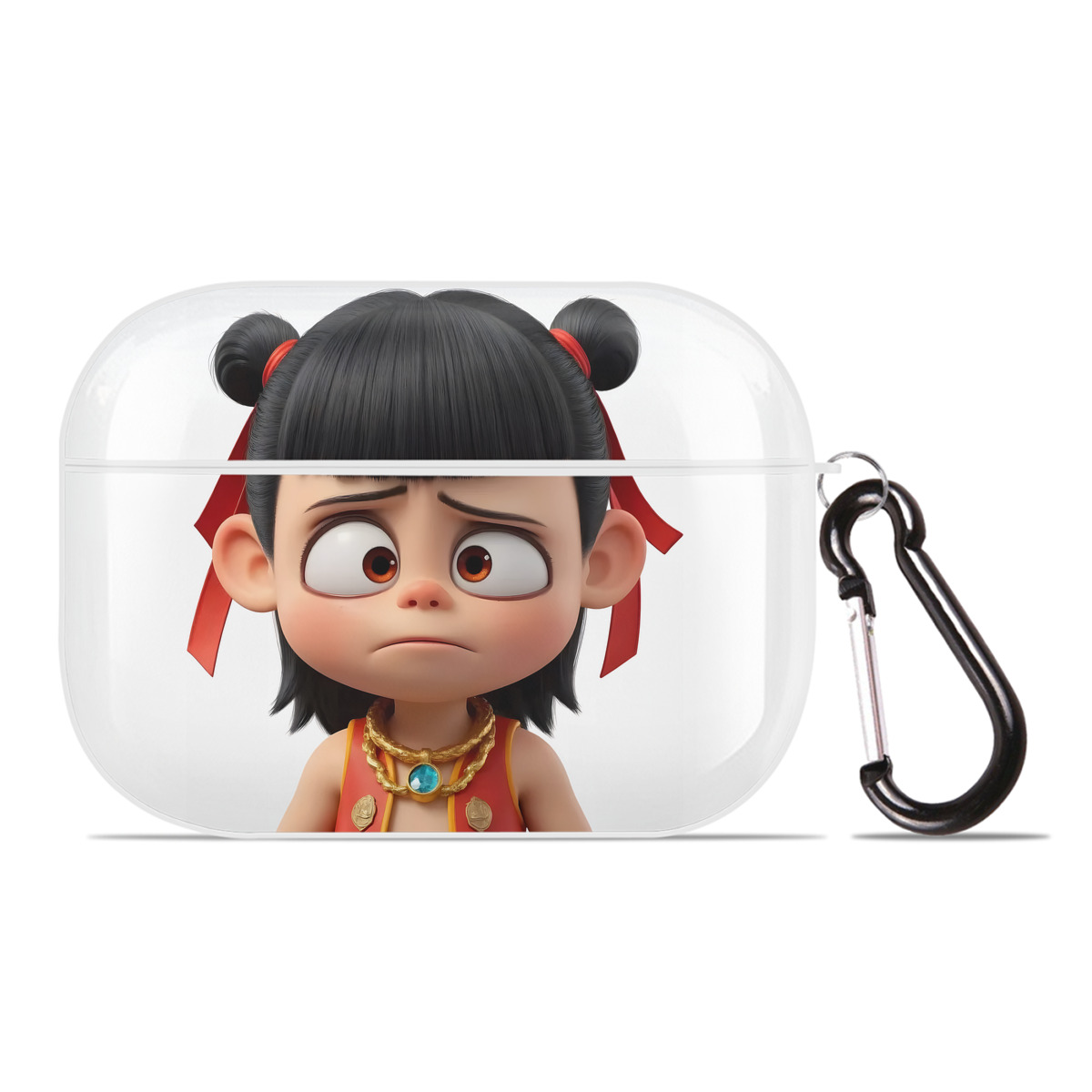 （画像用） Ne Zha 2 ナタ 魔童の大暴れ 【AirPods Pro用】ハードシェル保護ケース 耐衝撃・防指紋・カラビナ付き商品仕様