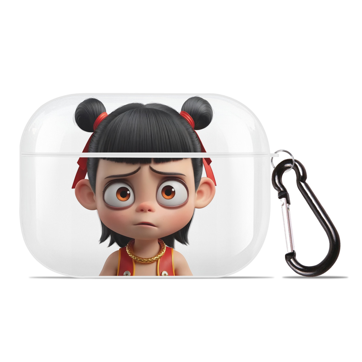 （画像用） Ne Zha 2 ナタ 魔童の大暴れ 【AirPods Pro用】ハードシェル保護ケース 耐衝撃・防指紋・カラビナ付き商品仕様