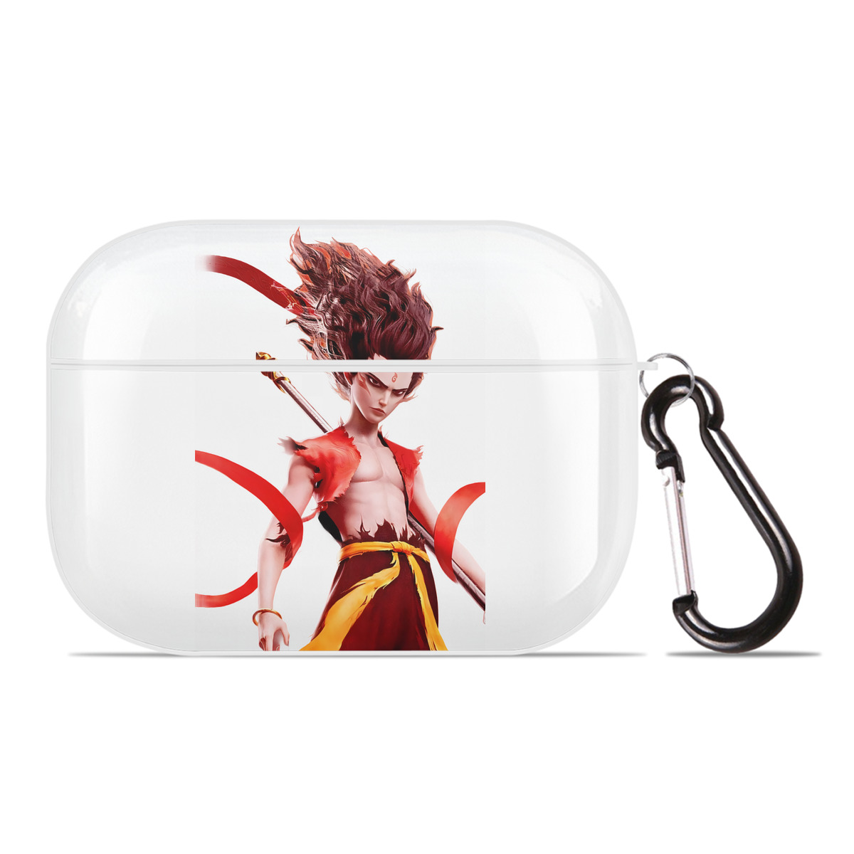 （画像用） Ne Zha 2 ナタ 魔童の大暴れ 【AirPods Pro用】ハードシェル保護ケース 耐衝撃・防指紋・カラビナ付き商品仕様