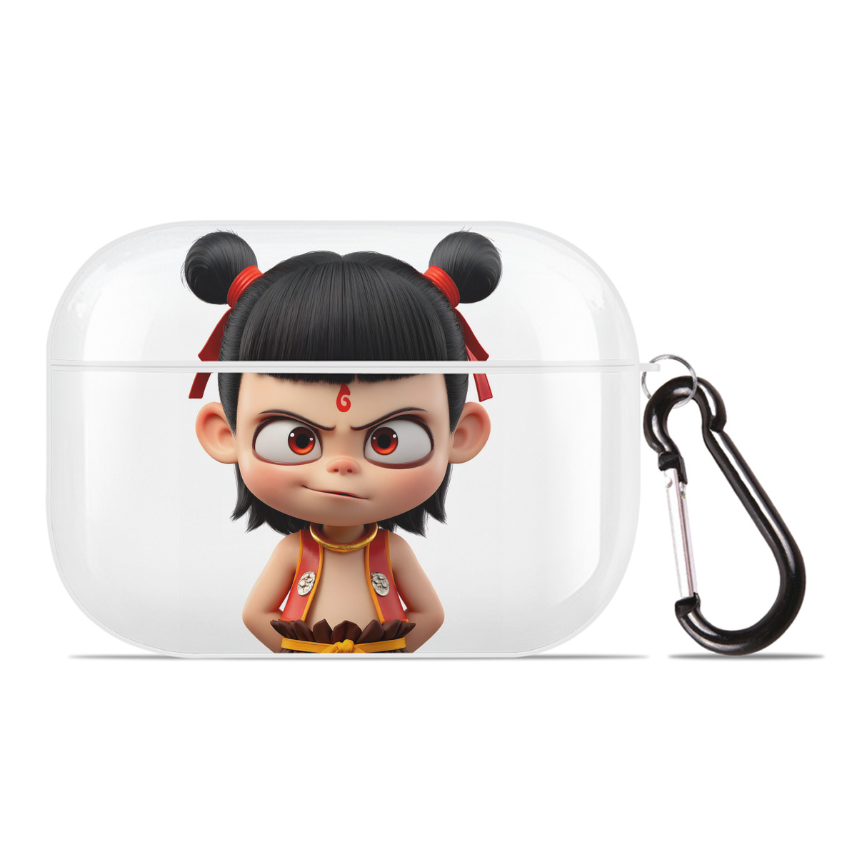 （画像用） Ne Zha 2 ナタ 魔童の大暴れ 【AirPods Pro用】ハードシェル保護ケース 耐衝撃・防指紋・カラビナ付き商品仕様