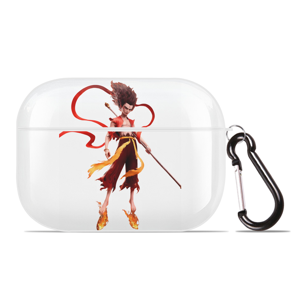 （画像用） Ne Zha 2 ナタ 魔童の大暴れ 【AirPods Pro用】ハードシェル保護ケース 耐衝撃・防指紋・カラビナ付き商品仕様