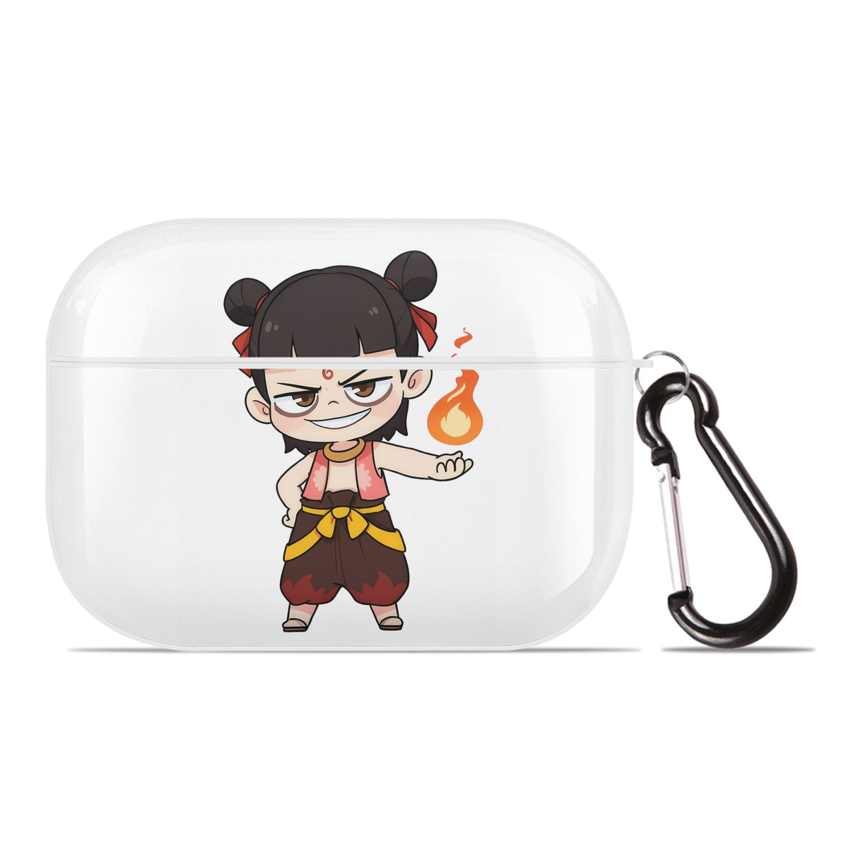 （画像用） Ne Zha 2 ナタ 魔童の大暴れ 【AirPods Pro用】ハードシェル保護ケース 耐衝撃・防指紋・カラビナ付き商品仕様