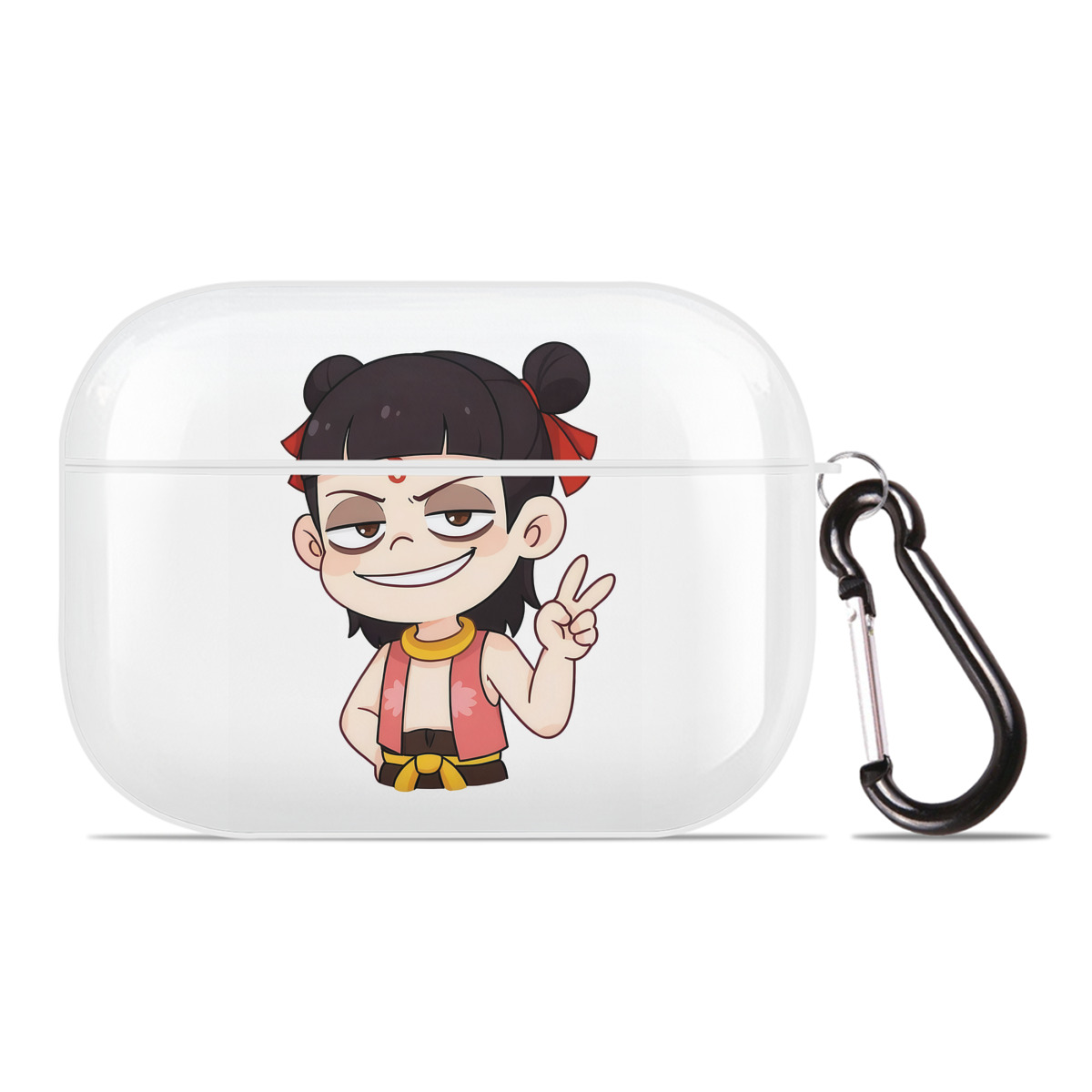 （画像用） Ne Zha 2 ナタ 魔童の大暴れ 【AirPods Pro用】ハードシェル保護ケース 耐衝撃・防指紋・カラビナ付き商品仕様
