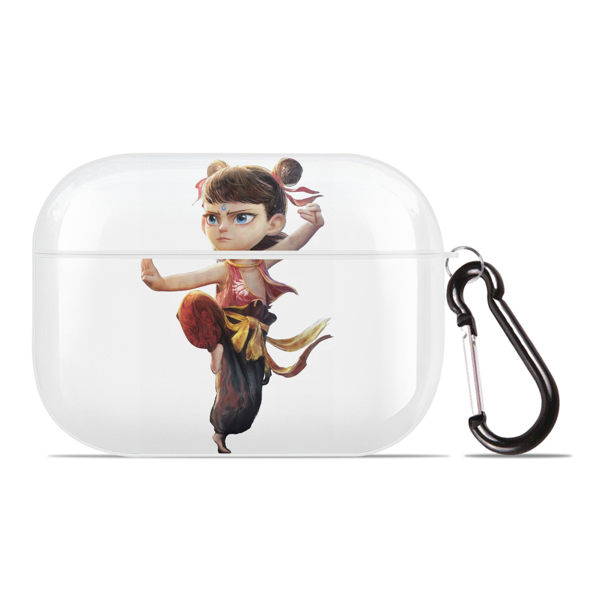 （画像用） Ne Zha 2 ナタ 魔童の大暴れ 【AirPods Pro用】ハードシェル保護ケース 耐衝撃・防指紋・カラビナ付き商品仕様