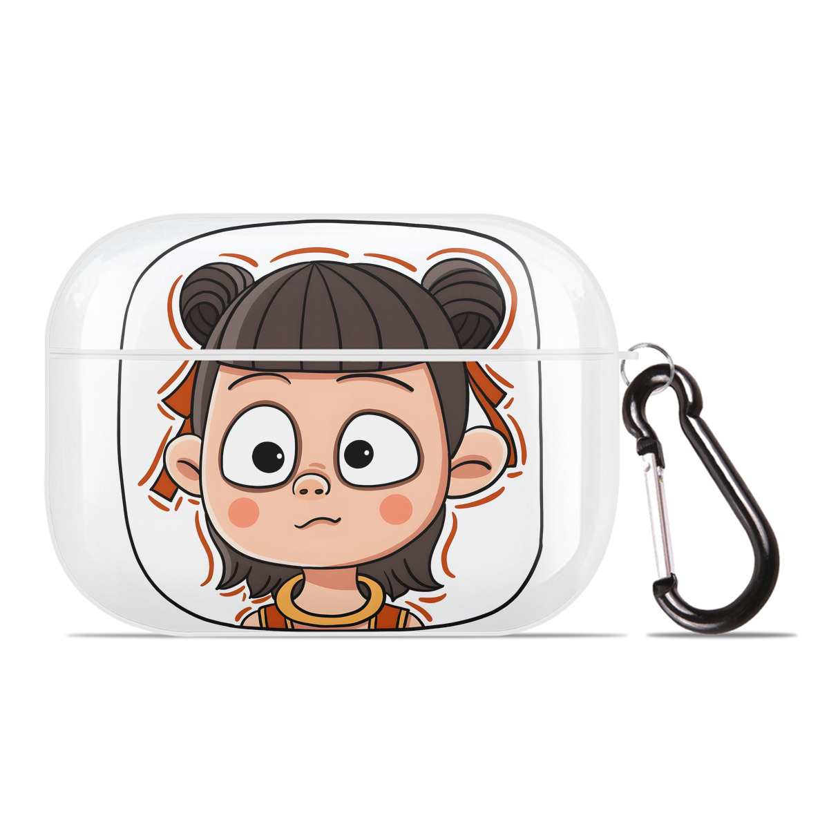 （画像用） Ne Zha 2 ナタ 魔童の大暴れ 【AirPods Pro用】ハードシェル保護ケース 耐衝撃・防指紋・カラビナ付き商品仕様