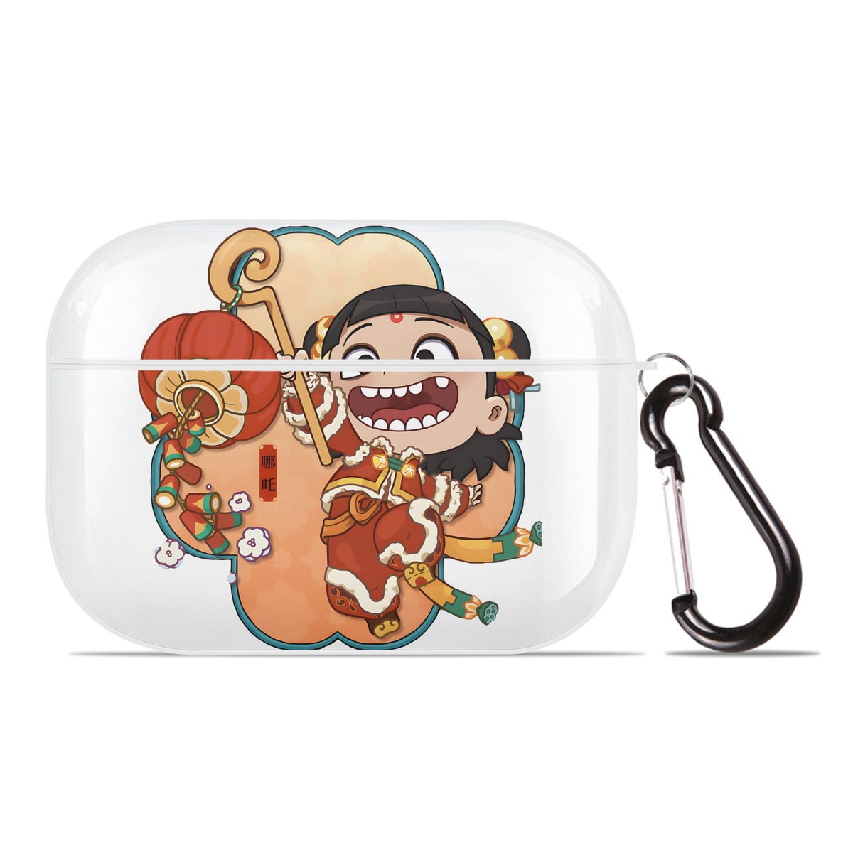 （画像用） Ne Zha 2 ナタ 魔童の大暴れ 【AirPods Pro用】ハードシェル保護ケース 耐衝撃・防指紋・カラビナ付き商品仕様