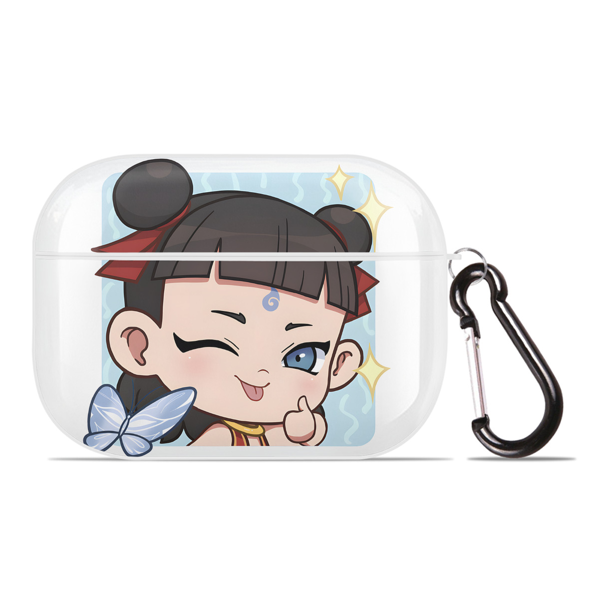 （画像用） Ne Zha 2 ナタ 魔童の大暴れ 【AirPods Pro用】ハードシェル保護ケース 耐衝撃・防指紋・カラビナ付き商品仕様