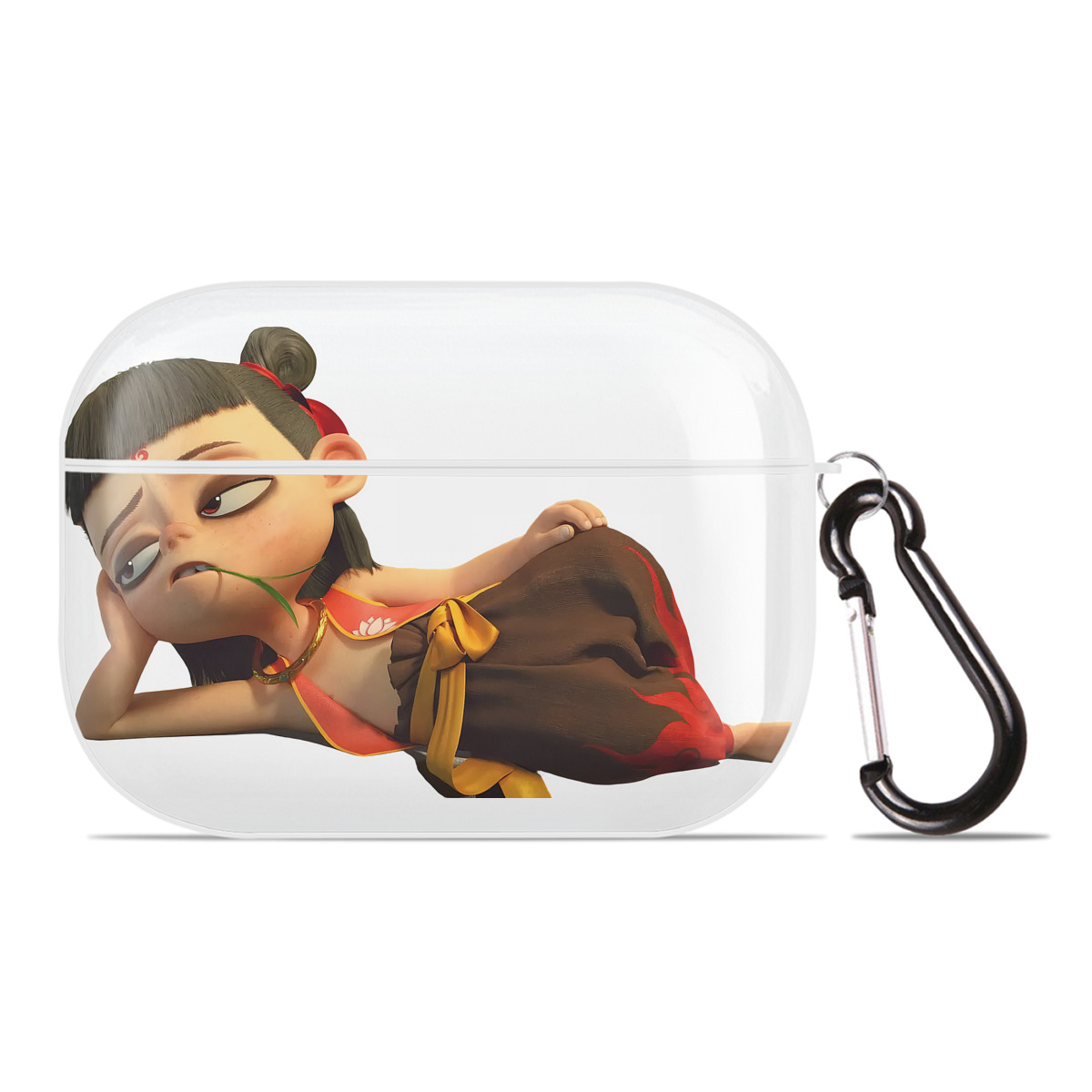 （画像用） Ne Zha 2 ナタ 魔童の大暴れ 【AirPods Pro用】ハードシェル保護ケース 耐衝撃・防指紋・カラビナ付き商品仕様