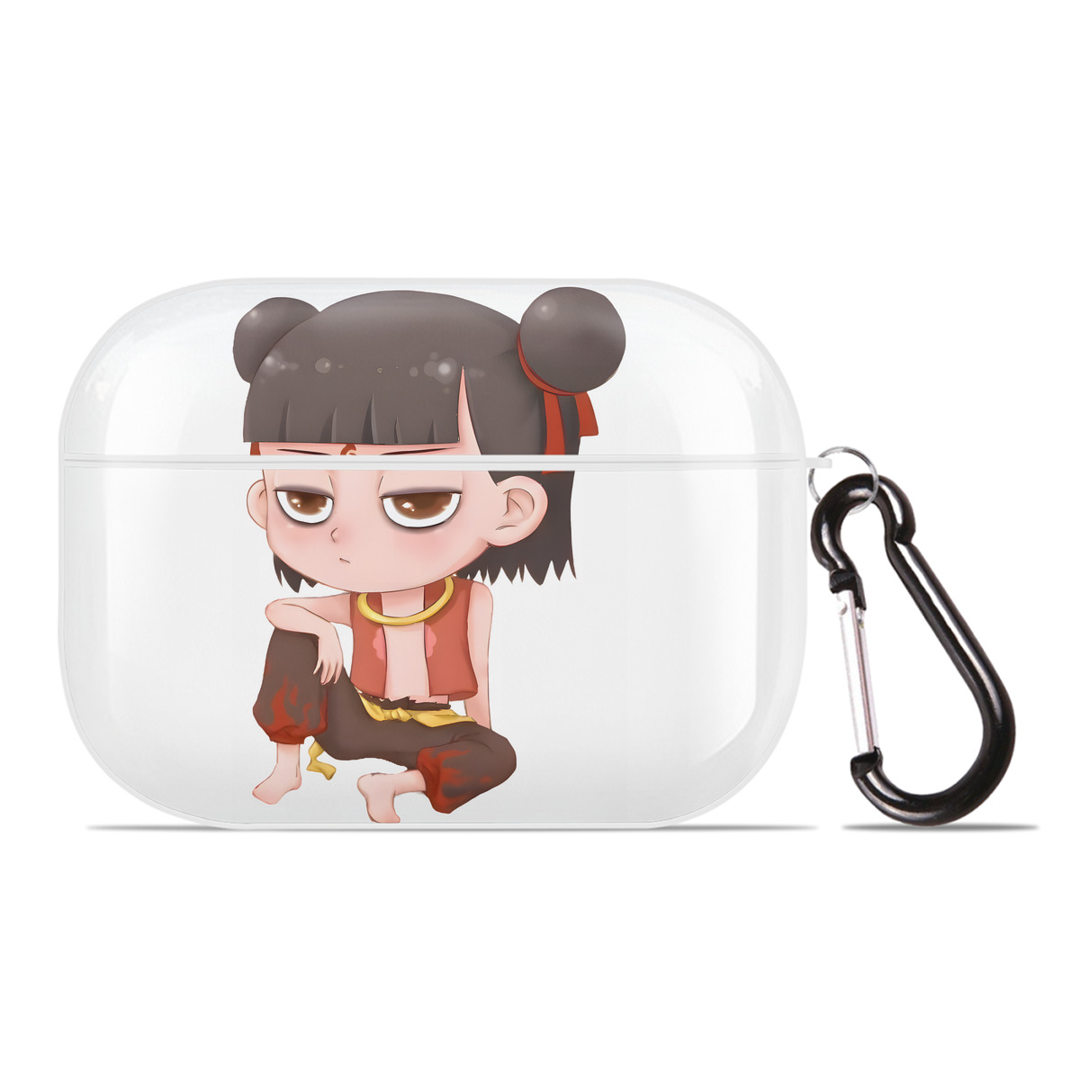 （画像用） Ne Zha 2 ナタ 魔童の大暴れ 【AirPods Pro用】ハードシェル保護ケース 耐衝撃・防指紋・カラビナ付き商品仕様