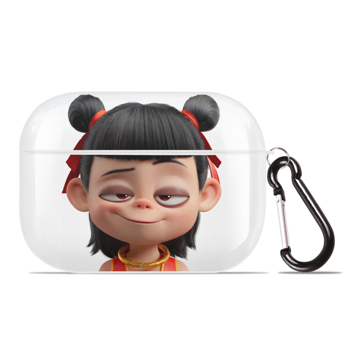 （画像用） Ne Zha 2 ナタ 魔童の大暴れ 【AirPods Pro用】ハードシェル保護ケース 耐衝撃・防指紋・カラビナ付き商品仕様