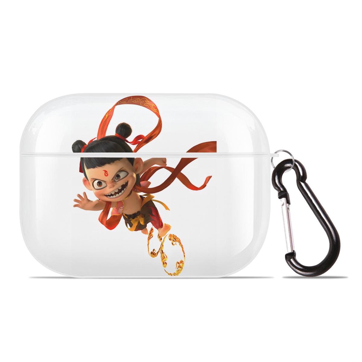 （画像用） Ne Zha 2 ナタ 魔童の大暴れ 【AirPods Pro用】ハードシェル保護ケース 耐衝撃・防指紋・カラビナ付き商品仕様