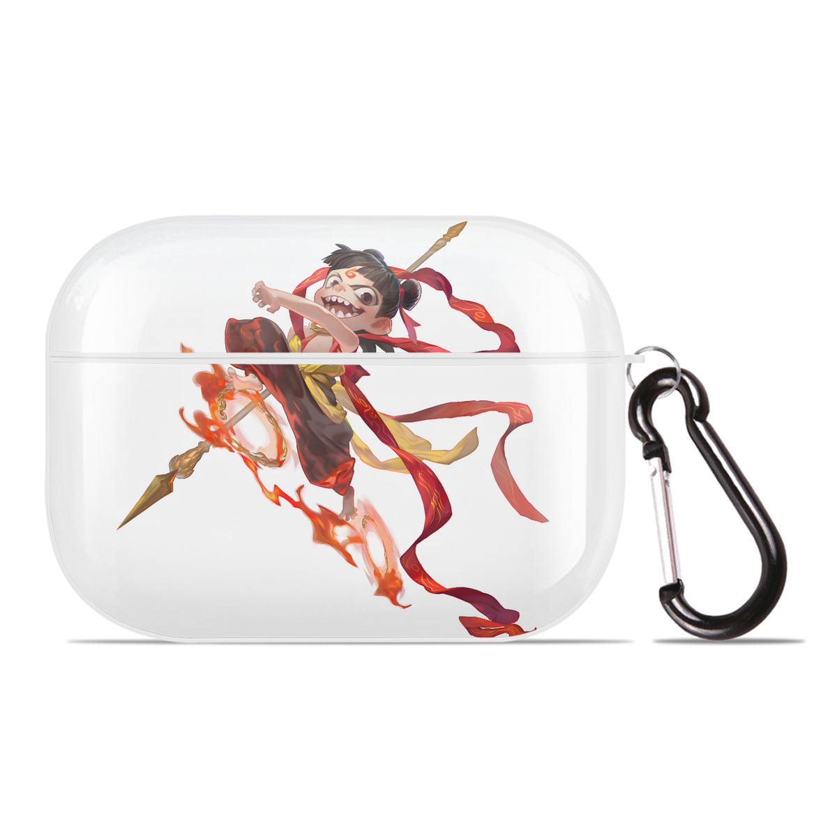 （画像用） Ne Zha 2 ナタ 魔童の大暴れ 【AirPods Pro用】ハードシェル保護ケース 耐衝撃・防指紋・カラビナ付き商品仕様