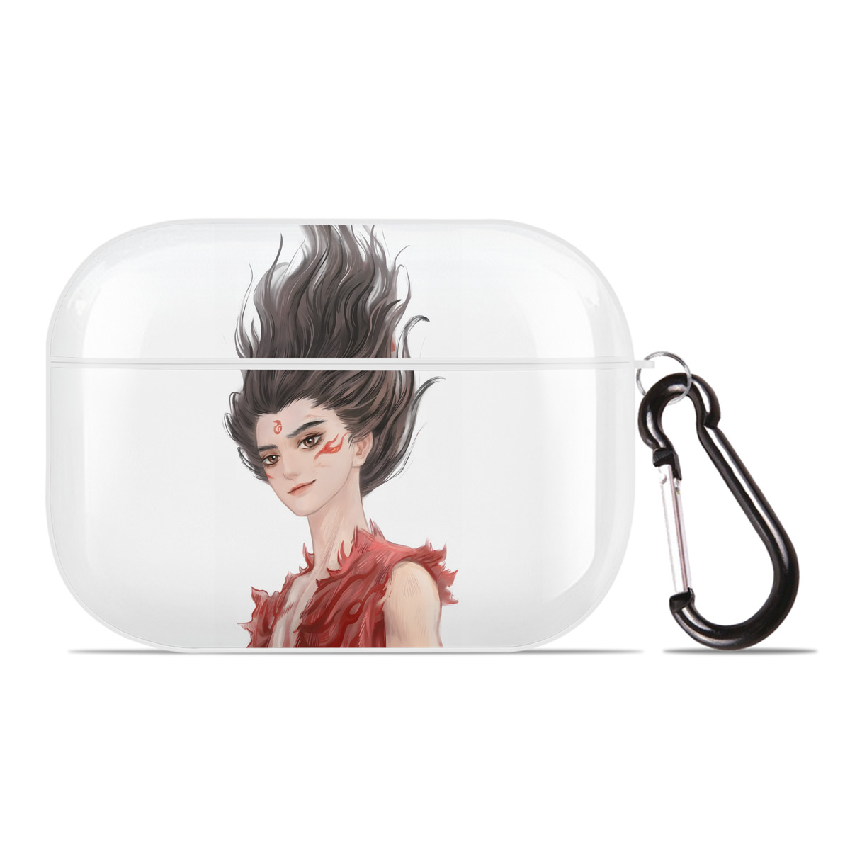 （画像用） Ne Zha 2 ナタ 魔童の大暴れ 【AirPods Pro用】ハードシェル保護ケース 耐衝撃・防指紋・カラビナ付き商品仕様