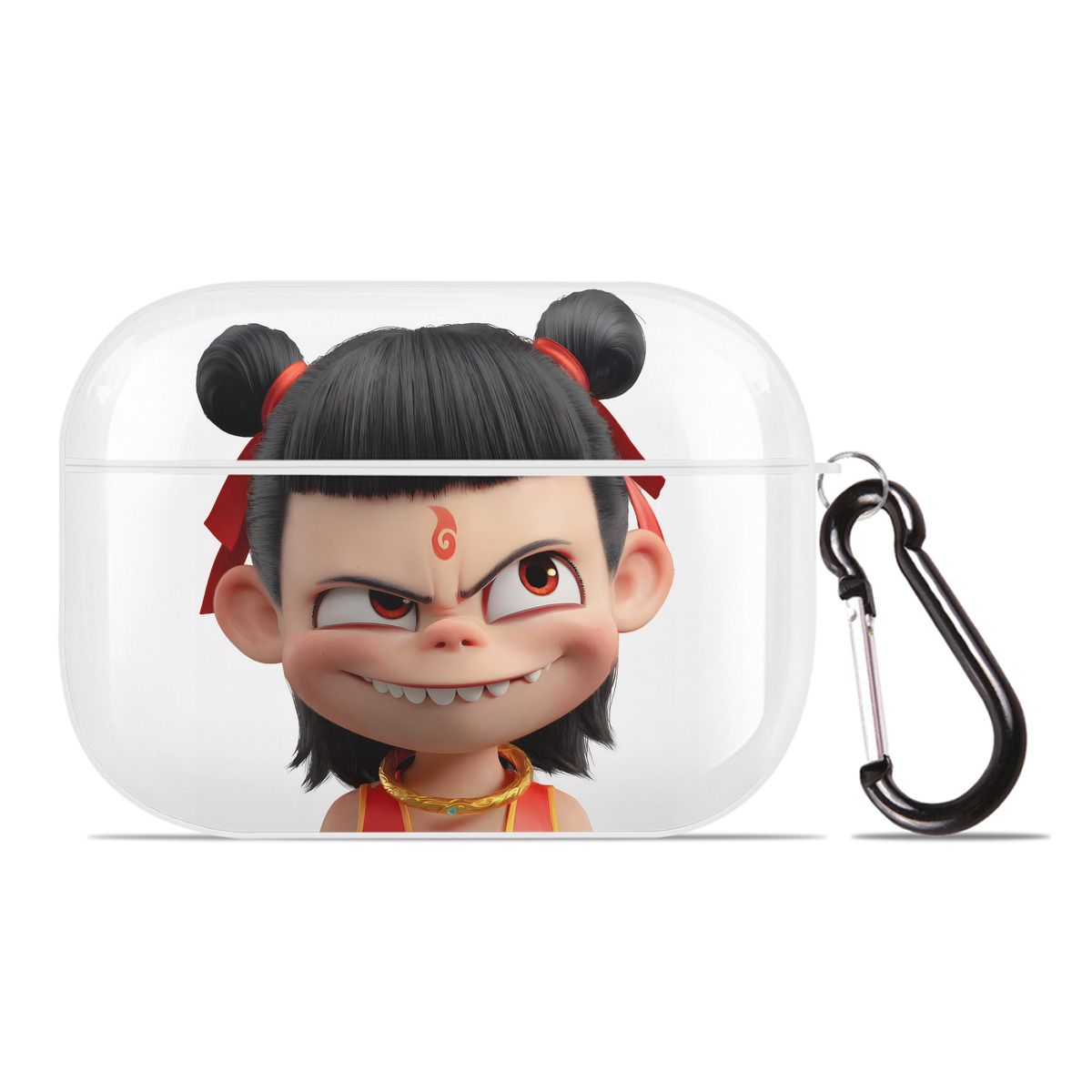 （画像用） Ne Zha 2 ナタ 魔童の大暴れ 【AirPods Pro用】ハードシェル保護ケース 耐衝撃・防指紋・カラビナ付き商品仕様