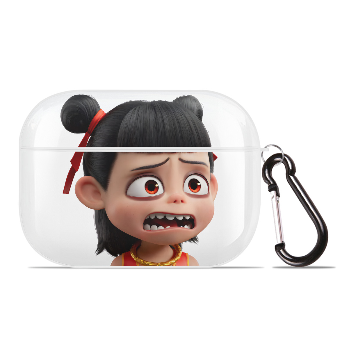 （画像用） Ne Zha 2 ナタ 魔童の大暴れ 【AirPods Pro用】ハードシェル保護ケース 耐衝撃・防指紋・カラビナ付き商品仕様