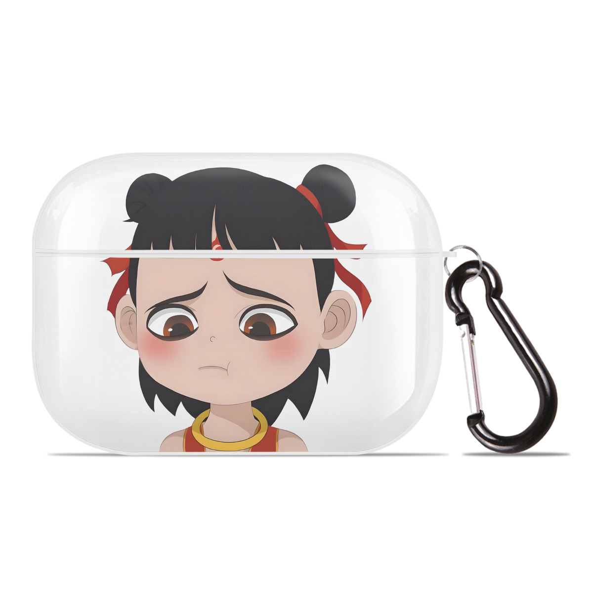 （画像用） Ne Zha 2 ナタ 魔童の大暴れ 【AirPods Pro用】ハードシェル保護ケース 耐衝撃・防指紋・カラビナ付き商品仕様
