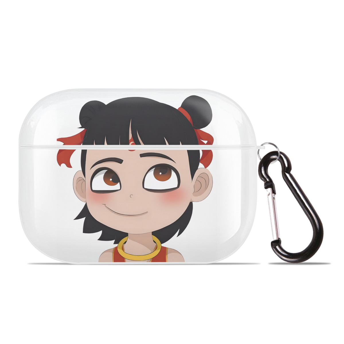 （画像用） Ne Zha 2 ナタ 魔童の大暴れ 【AirPods Pro用】ハードシェル保護ケース 耐衝撃・防指紋・カラビナ付き商品仕様